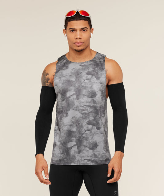 Gymshark Running Elite Tank - Smokey Grey/Black