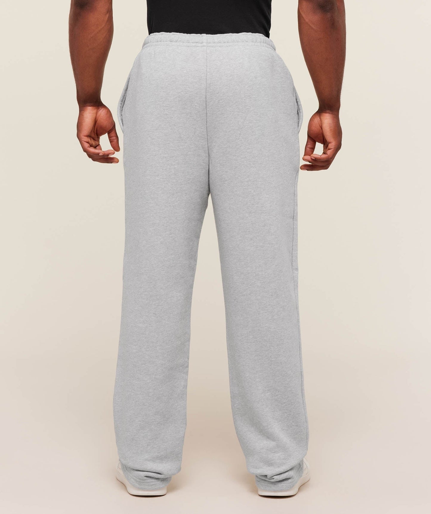 Gymshark Fade Graphic Straight Leg Joggers - Light Grey Core Marl