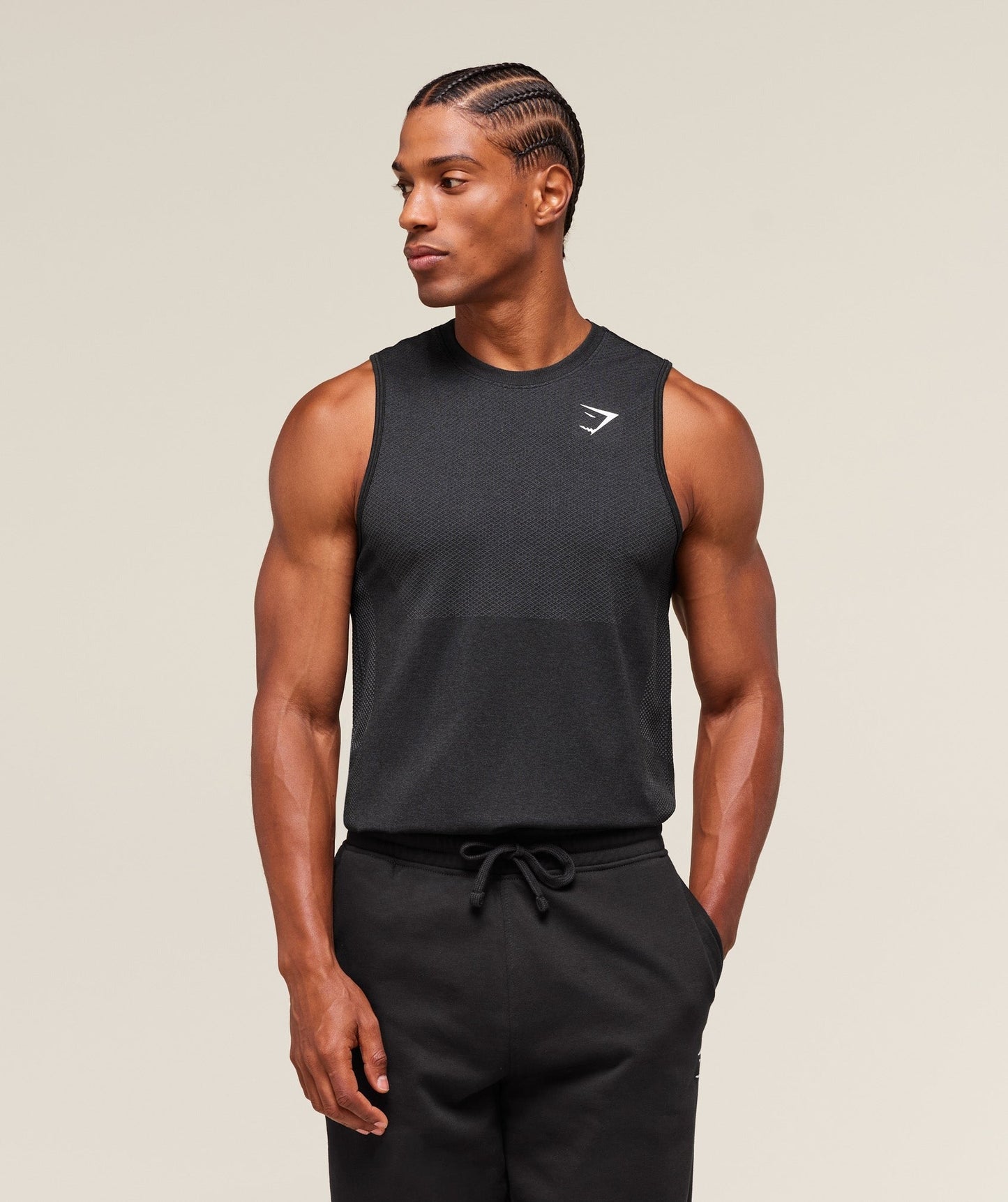 Gymshark Vital Tank - Black/Silhouette Grey