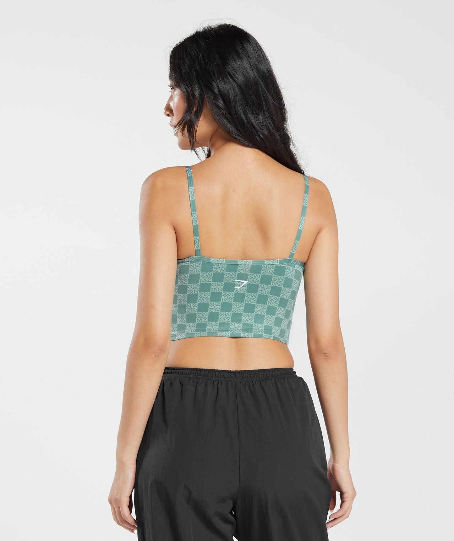 Gymshark Monogram Crop Cami Tank - Frost Teal