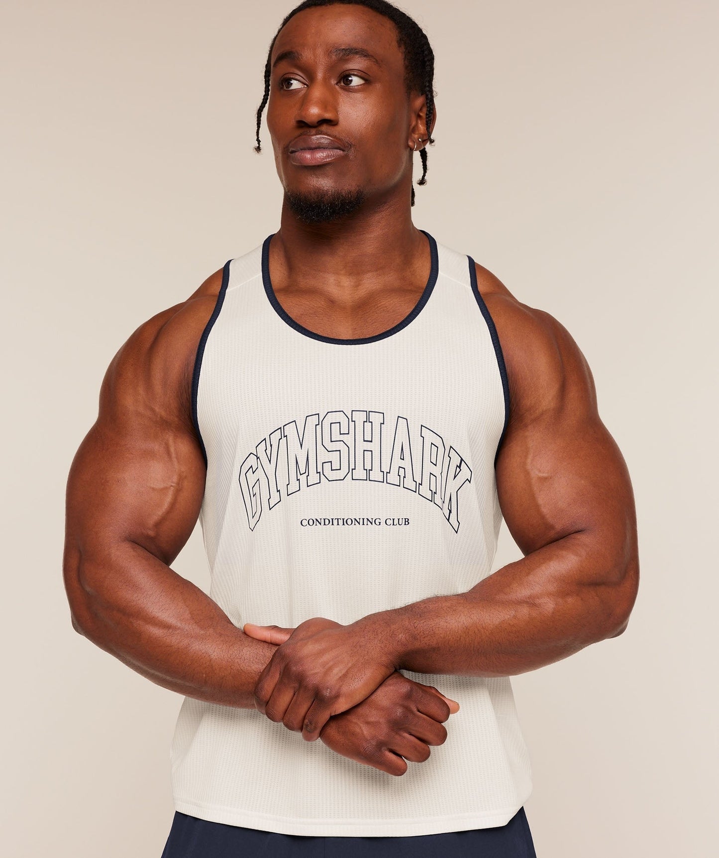 Gymshark Collegiate Tech Tank - Soft White