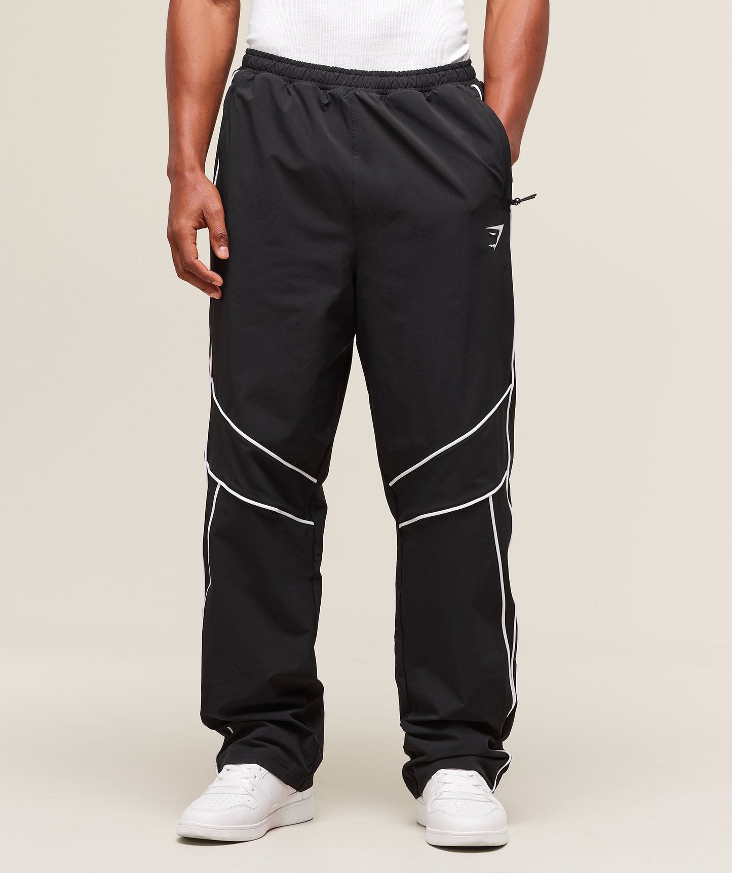 Gymshark Retro Crinkle Track Pants - Black