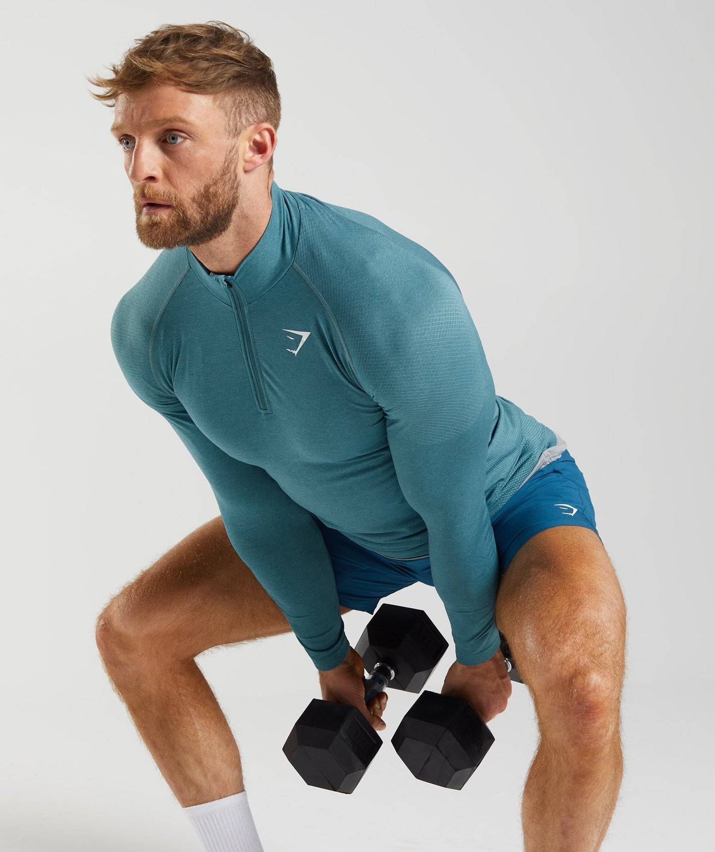 Gymshark Vital 1/4 Zip - Thunder Blue/Iceberg Blue