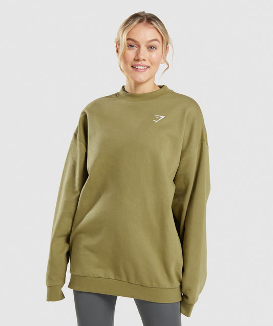 Gymshark Training Oversized Sweatshirt - Griffin Green