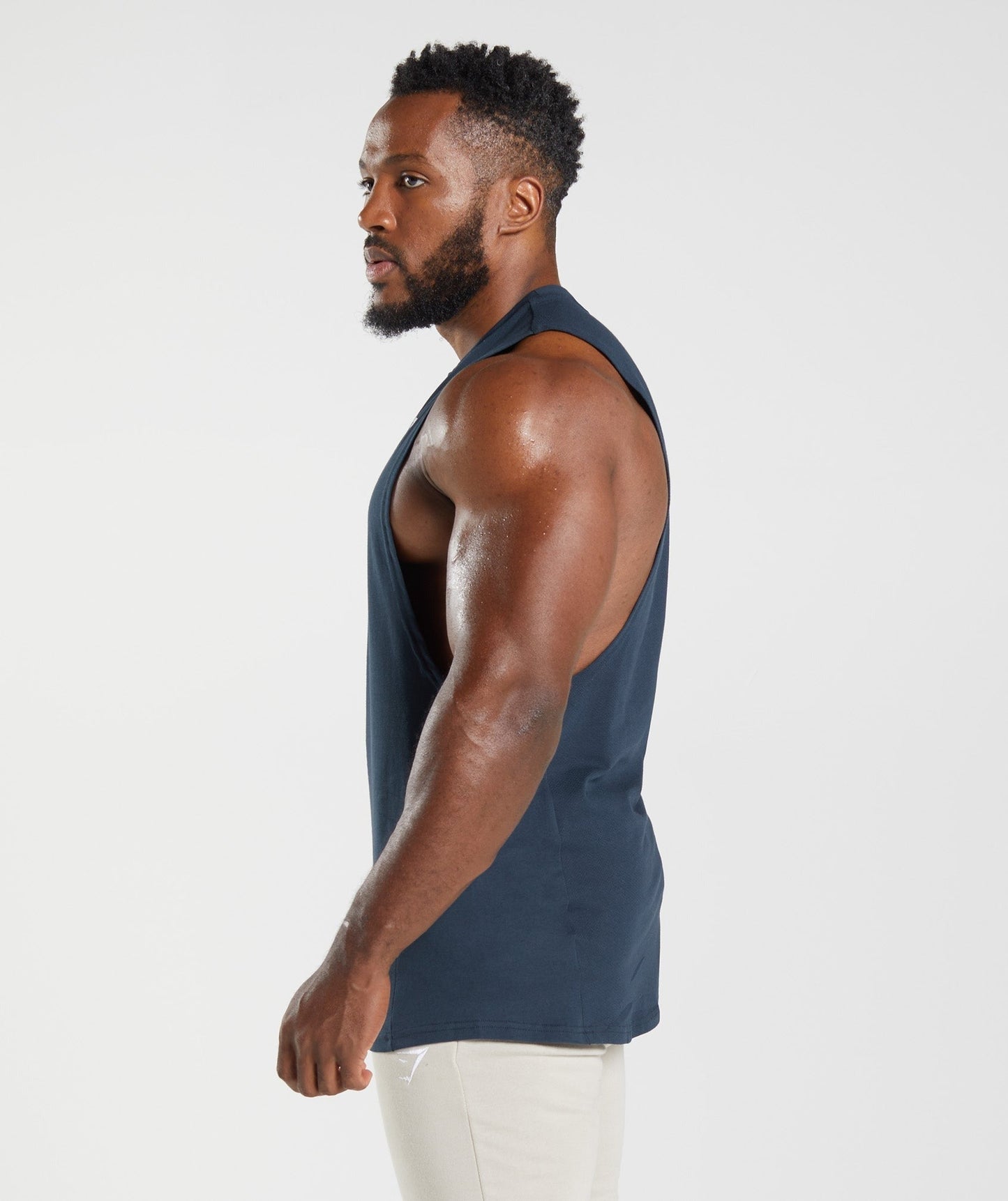 Gymshark React Drop Arm Tank - Navy