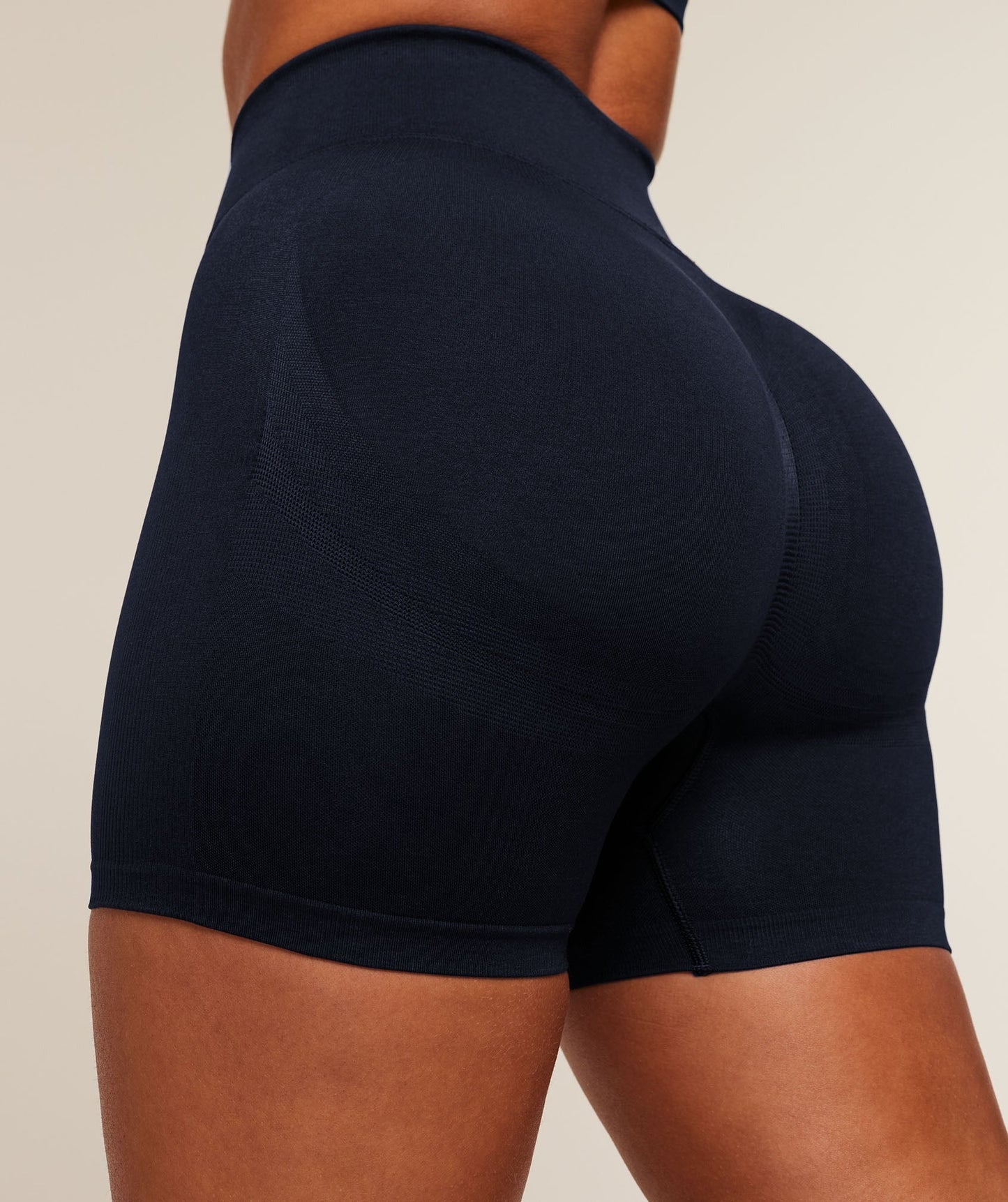 Gymshark Lift Seamless Shorts - Midnight Blue/Black Marl
