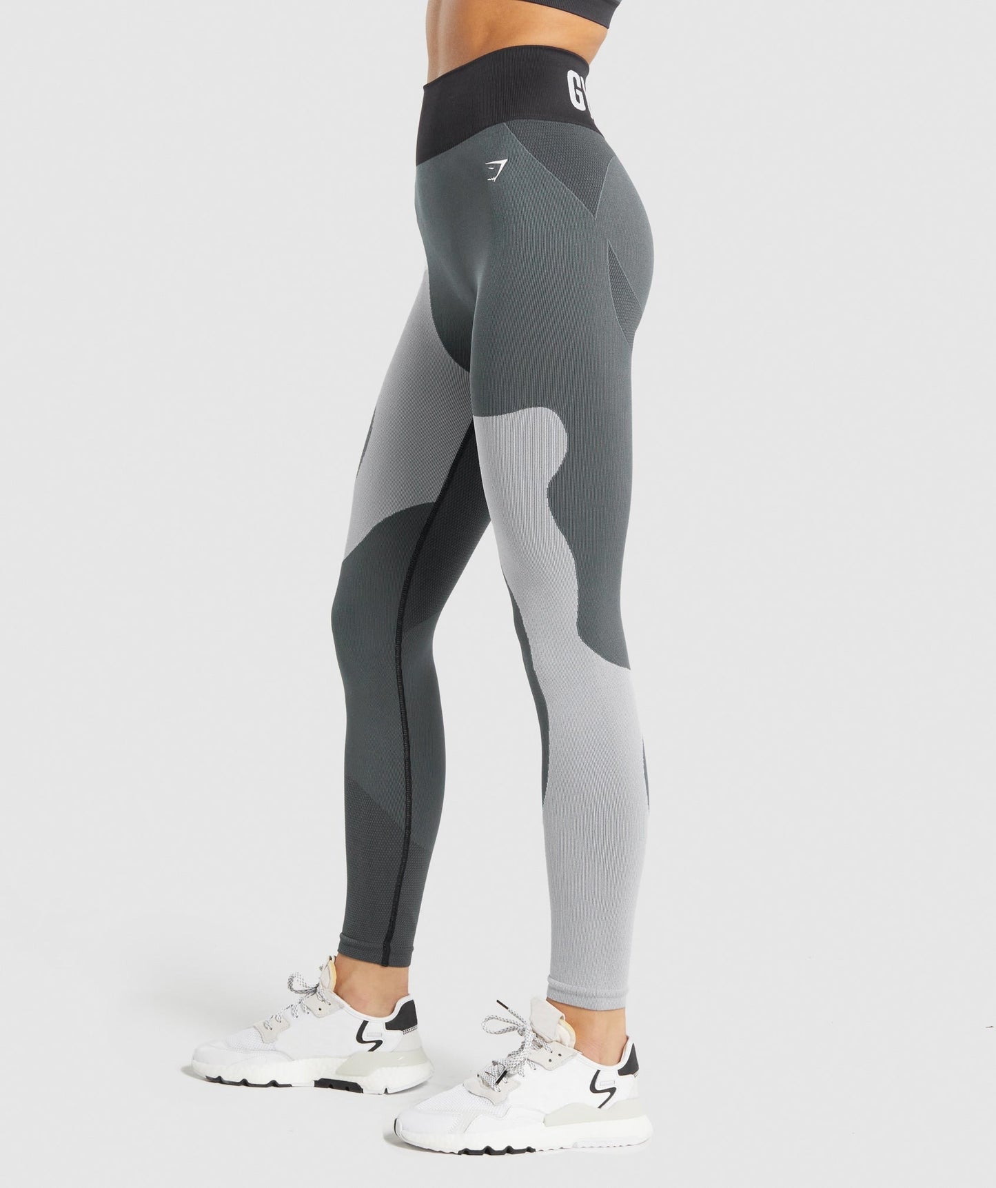 Gymshark WTFlex Seamless High Waisted Leggings - Wavy | Charcoal
