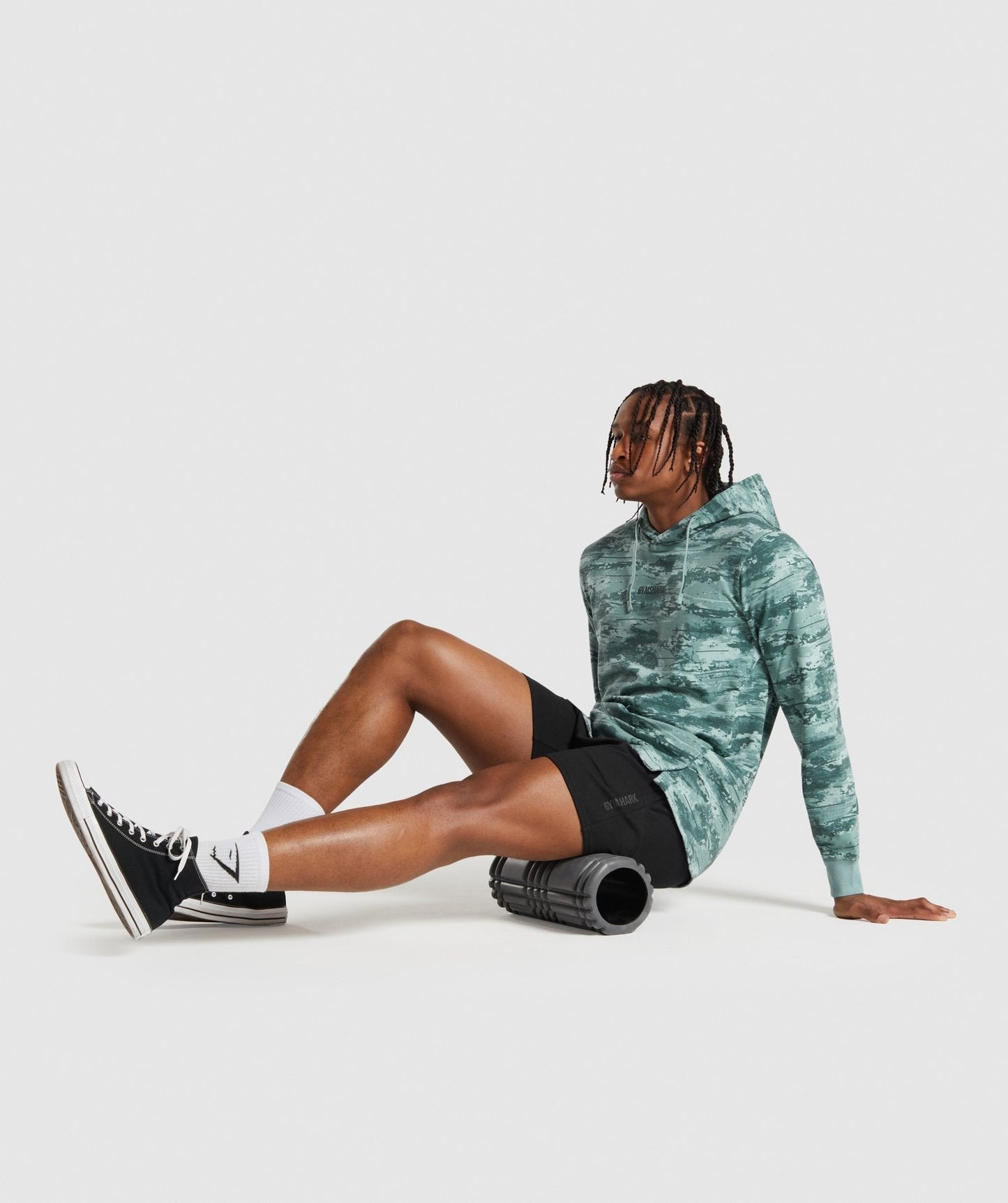 Gymshark Chalk Hoodie - Light Green Print