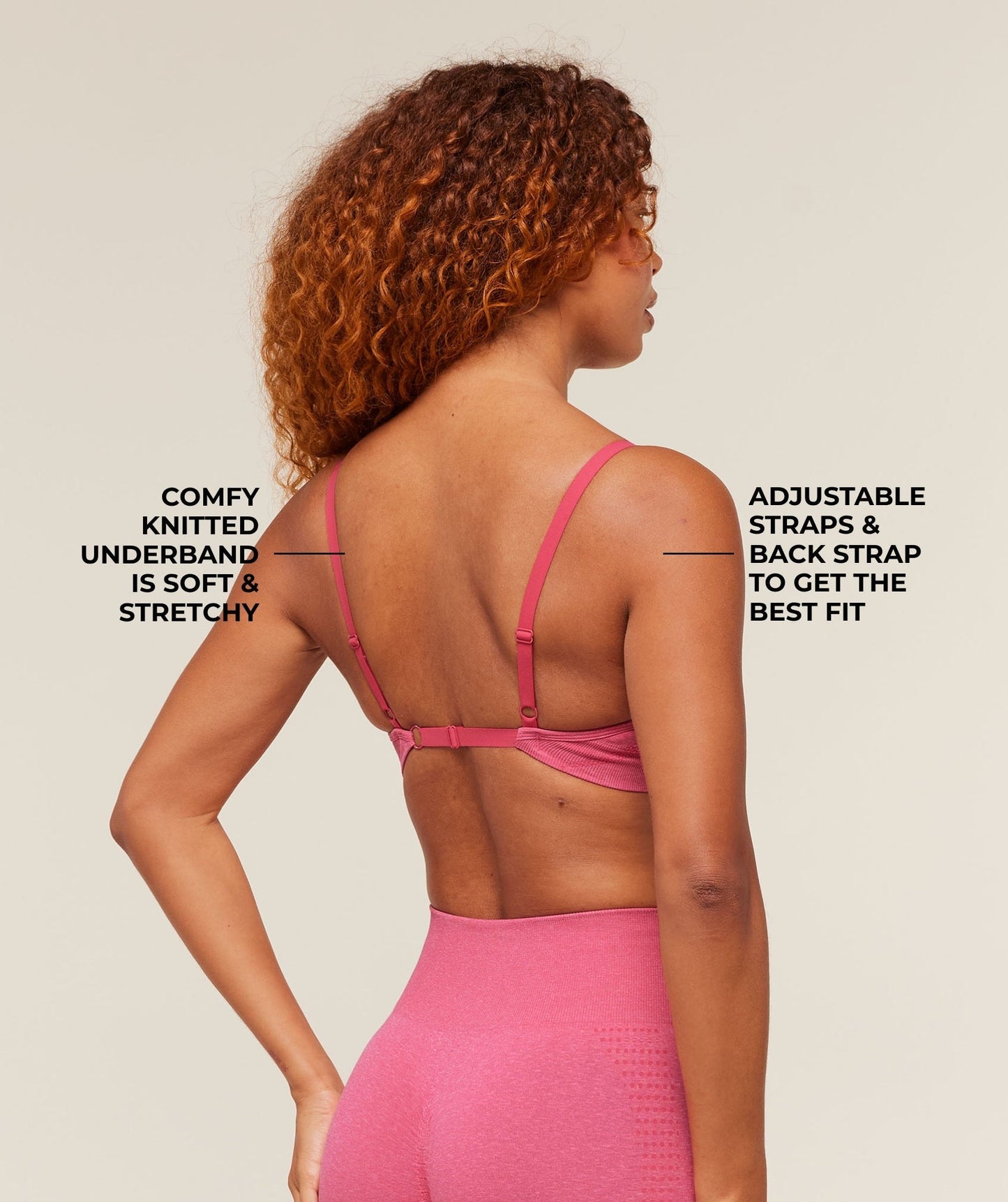 Gymshark Vital Sports Bra - GS Vintage Rouge Pink/ Marl