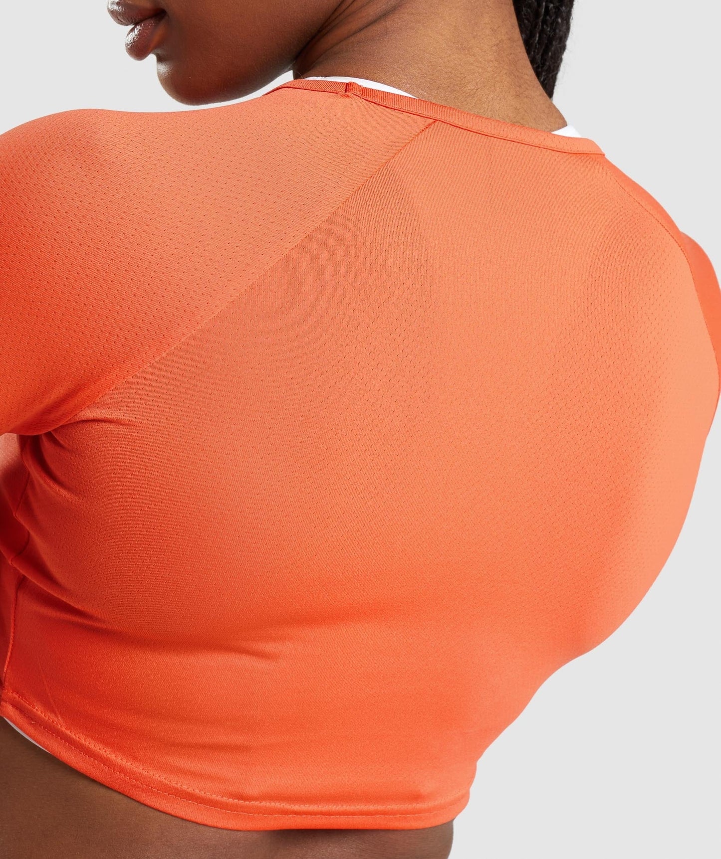 Gymshark Training Long Sleeve Crop Top - Papaya Orange
