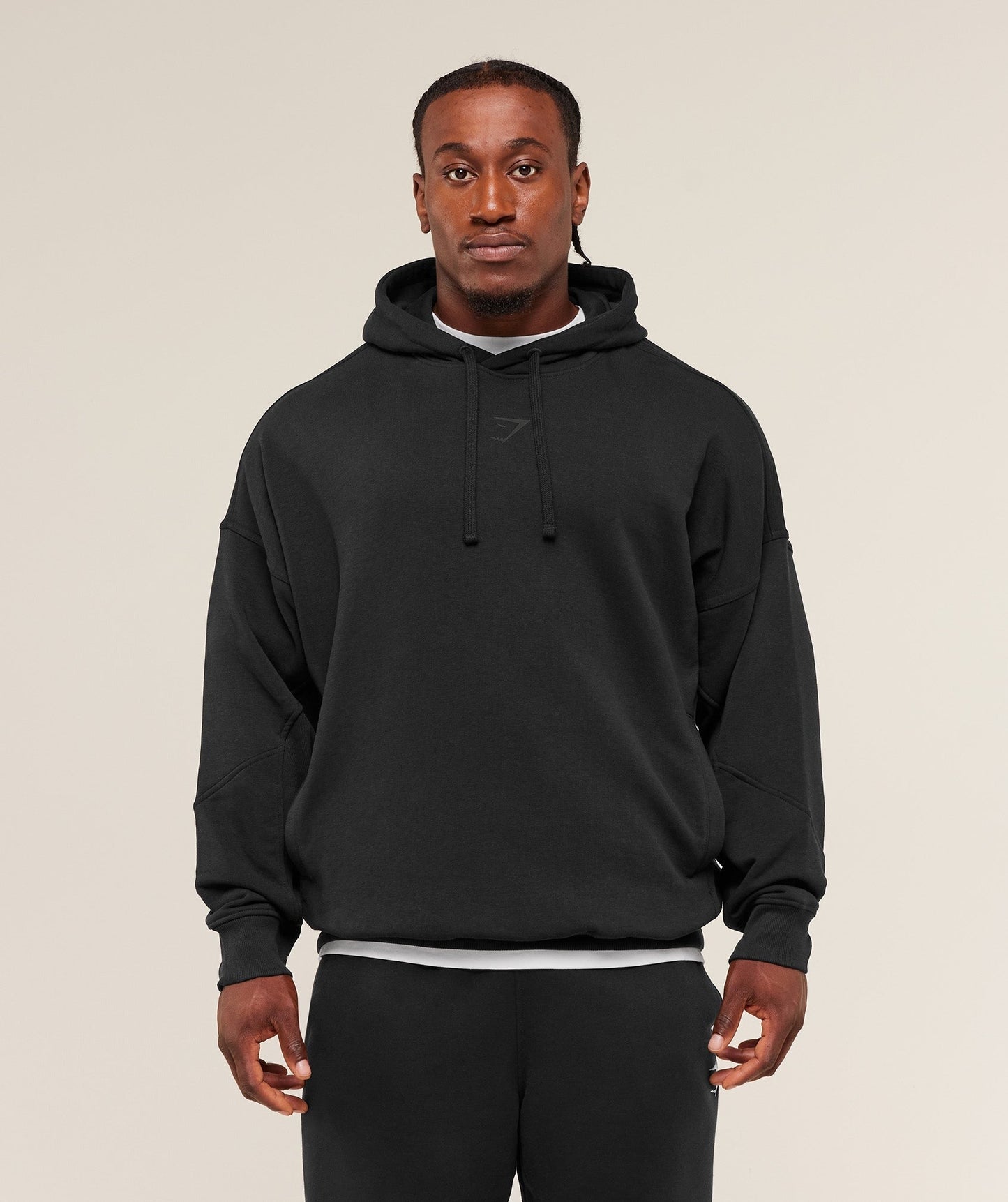 Gymshark Power Oversized Hoodie - Black/Asphalt Grey