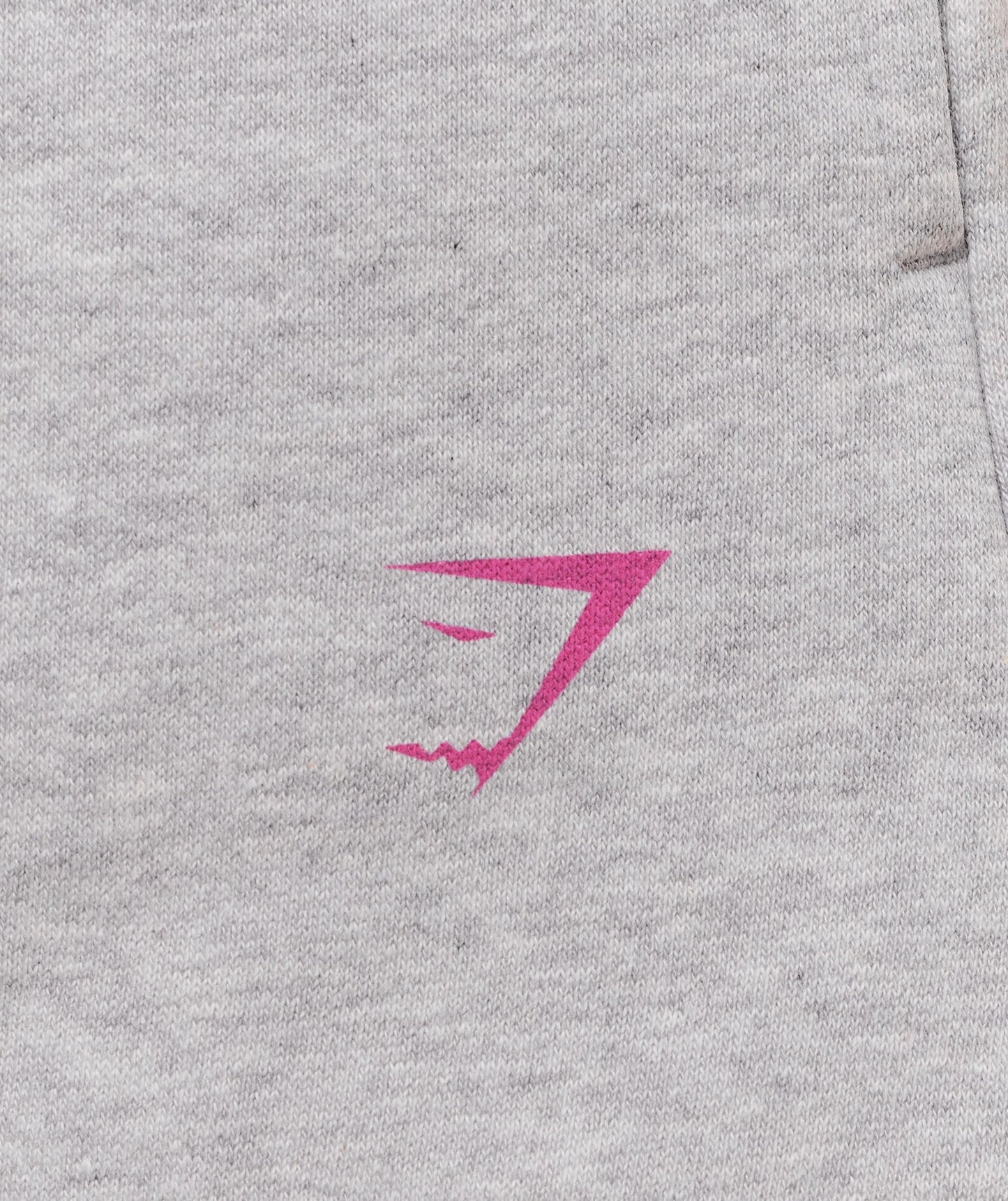 Gymshark Collegiate Graphic Fleece Shorts - Light Grey Core Marl