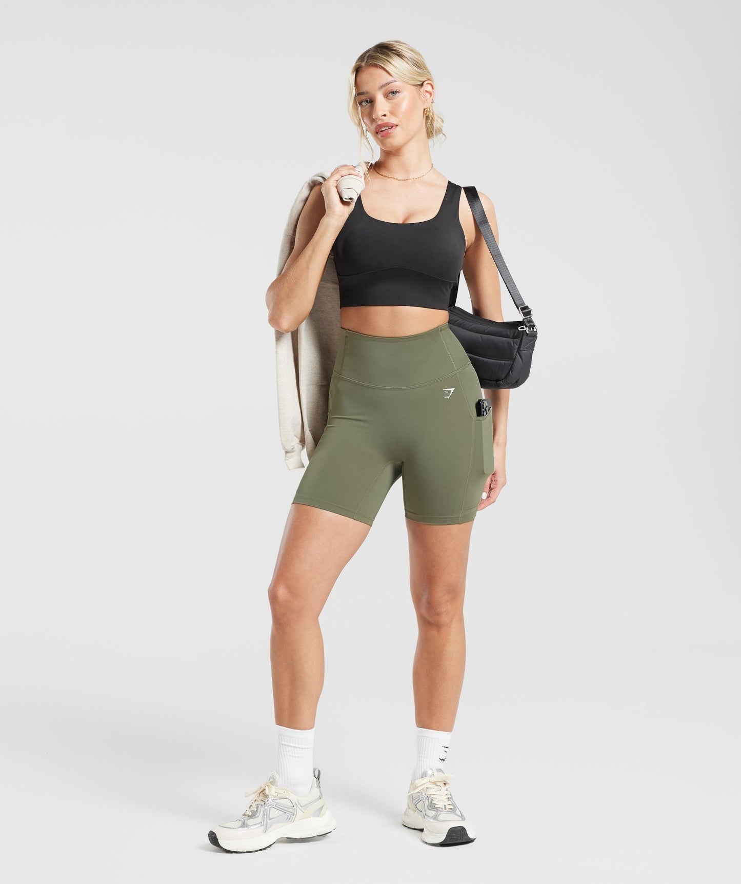 Gymshark Pocket Shorts - Dusty Olive