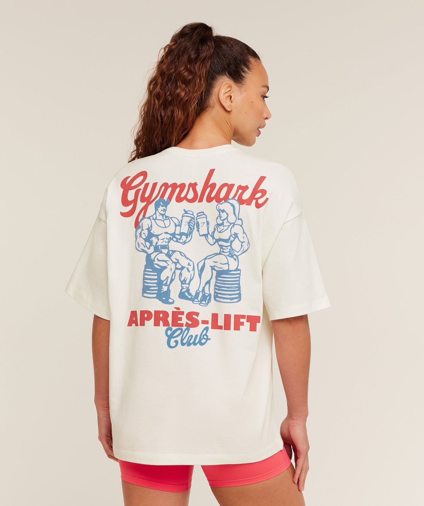 Gymshark Après-Lift Club Oversized T-Shirt - GS Soft White