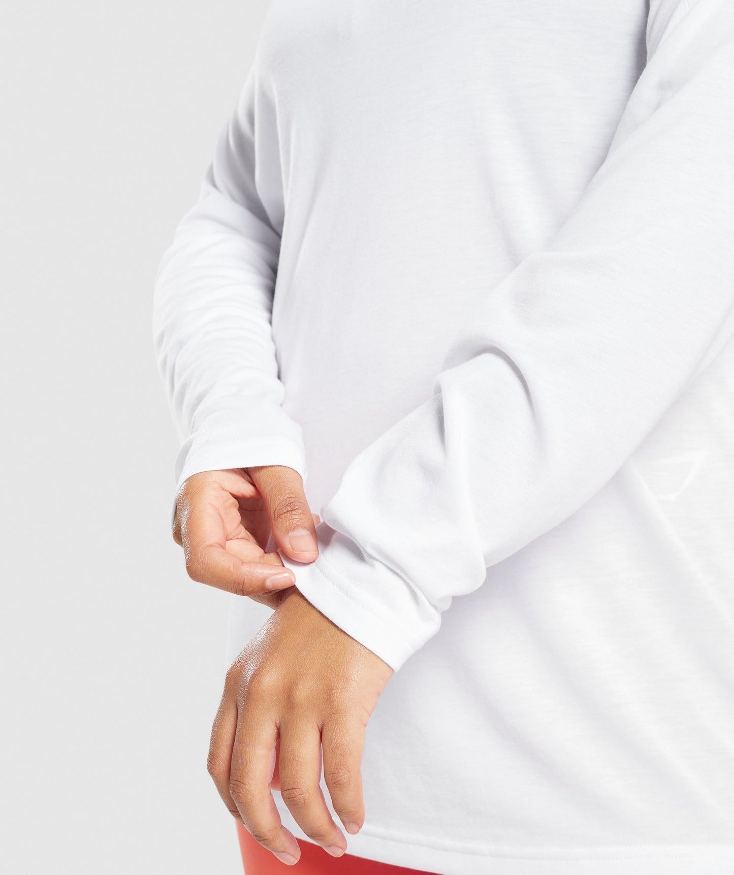 Gymshark Training Oversized Long Sleeve Top - White