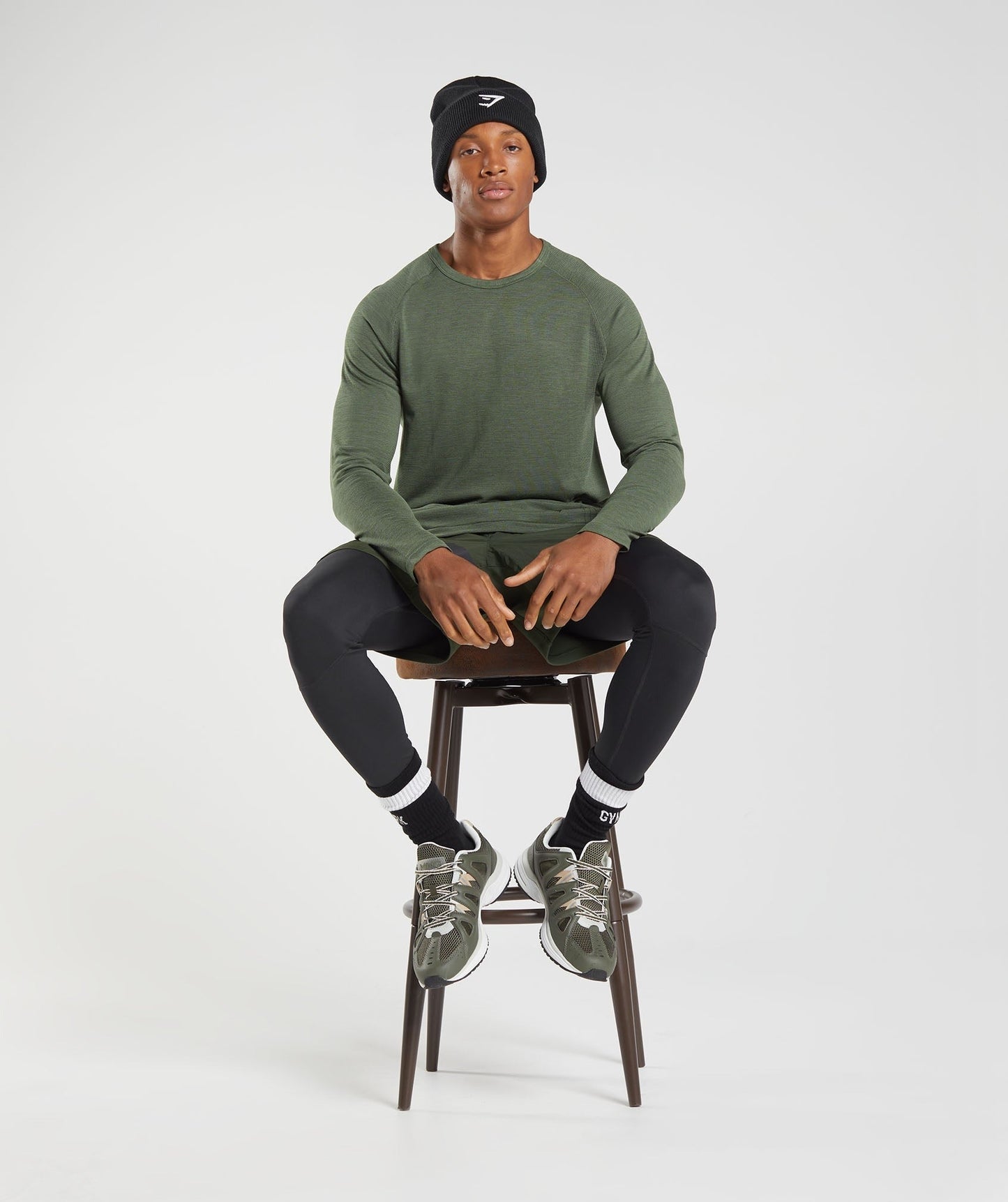 Gymshark Retake Seamless Long Sleeve T-Shirt - Core Olive