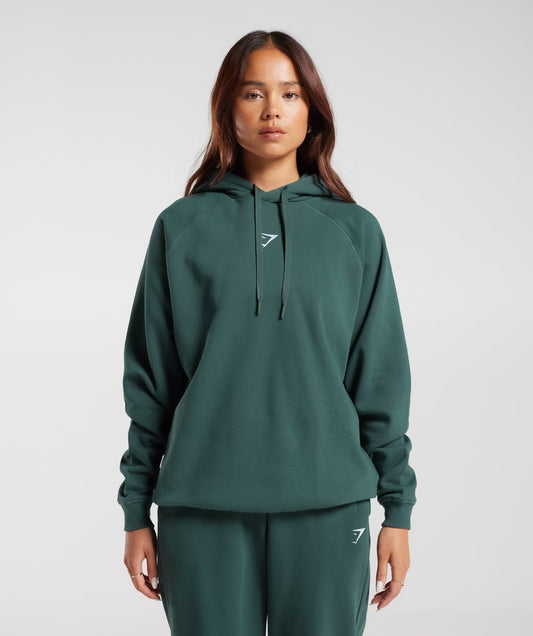 Gymshark Training Oversized Fleece Hoodie - Fog Green