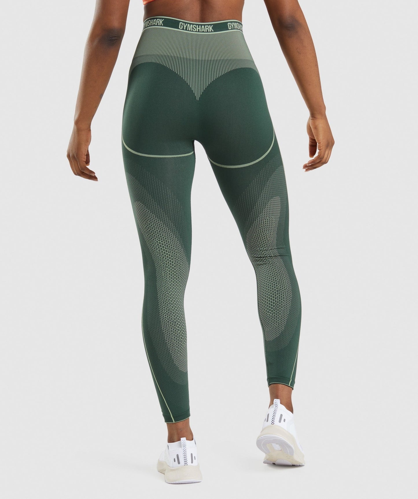 Gymshark Apex Seamless High Rise Leggings - Obsidian Green/Cucumber Green