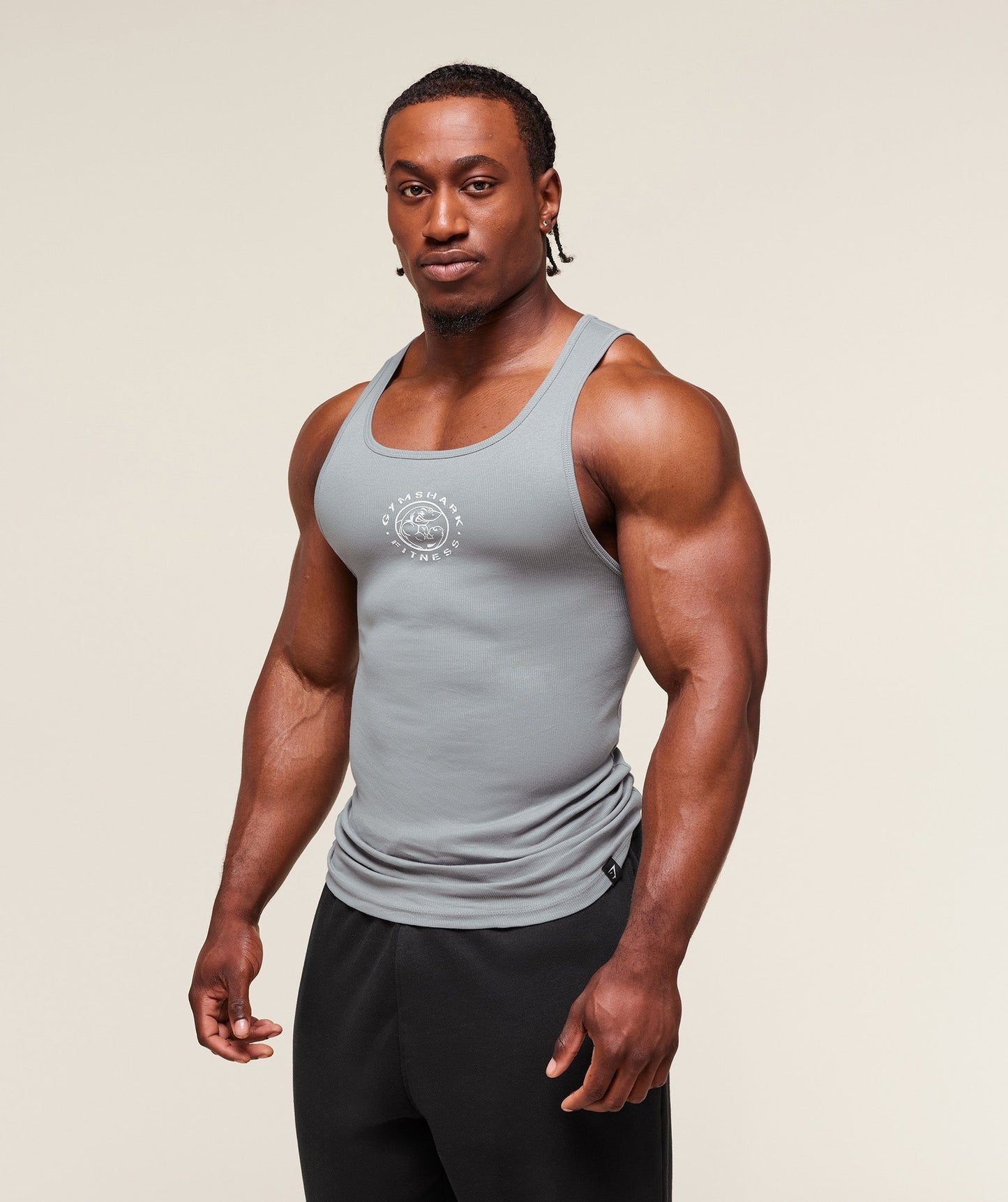 Gymshark Legacy Ribbed Tank - Denim Grey