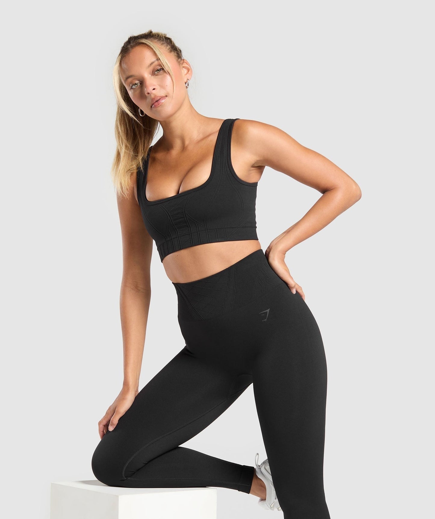 Gymshark Corset Seamless Sports Bra - Black