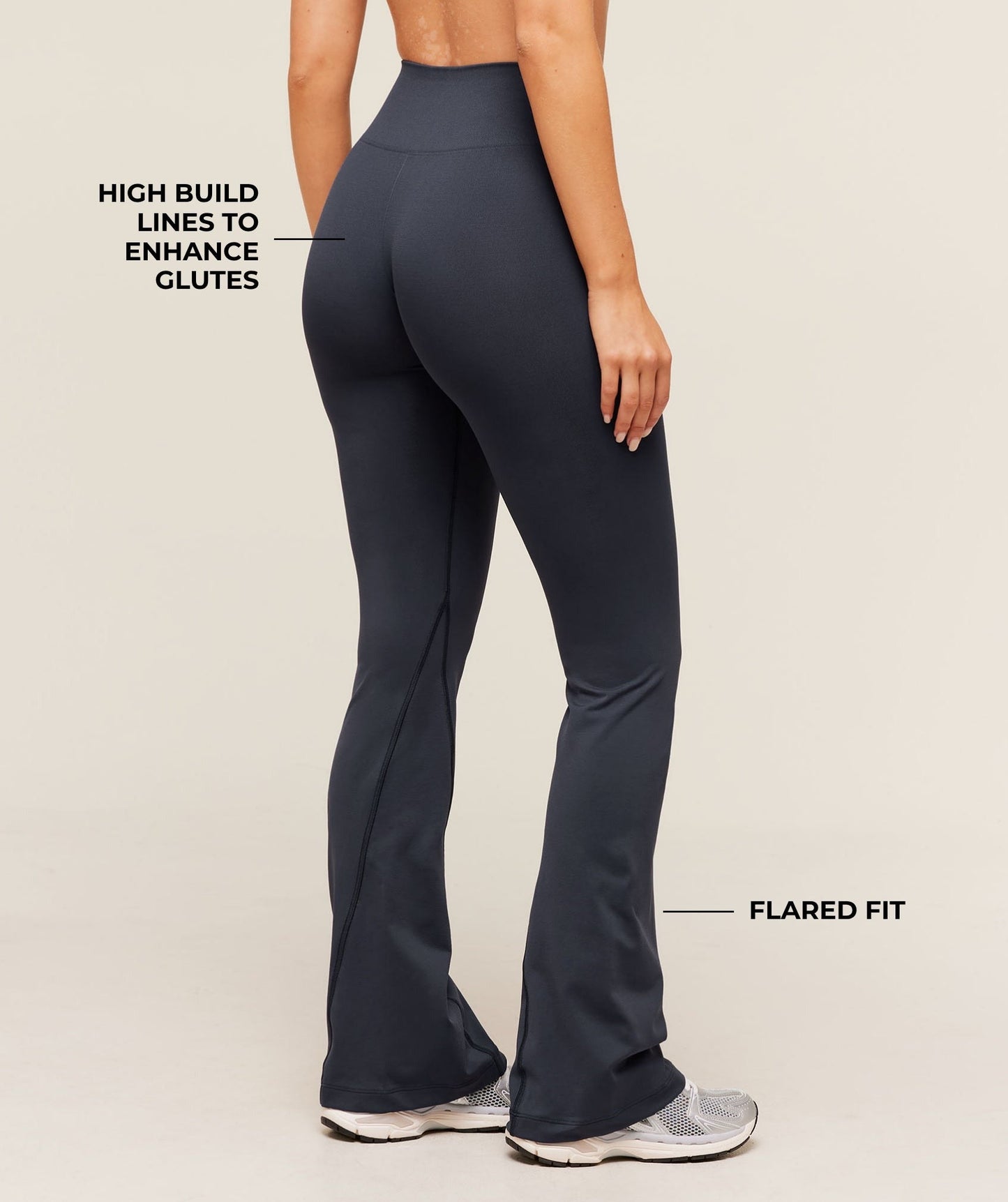 Gymshark Soft Sculpt Flared Leggings - Heavy Blue