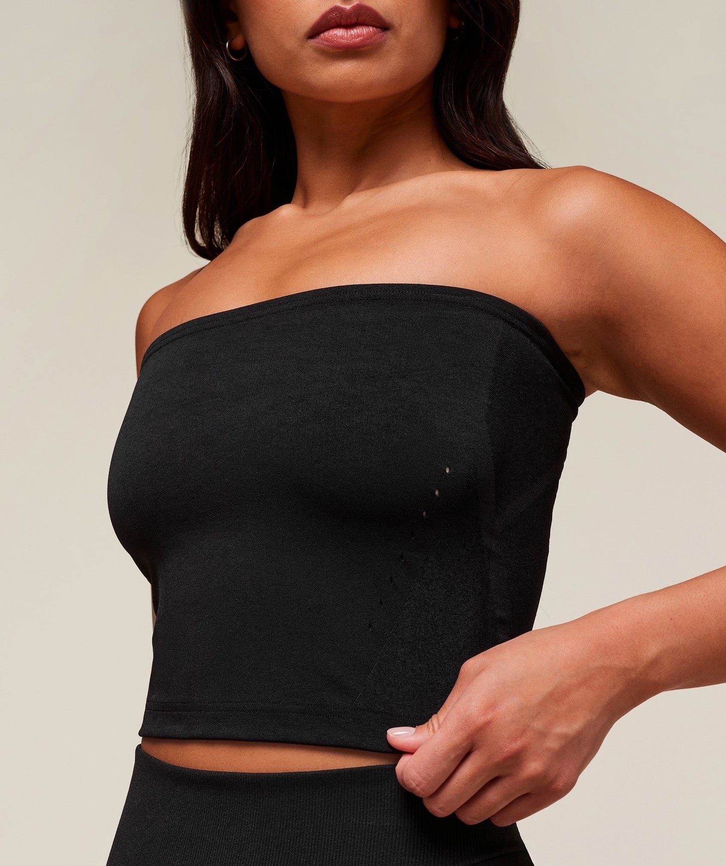 Gymshark everywear Warp Knit Tube Top - Black
