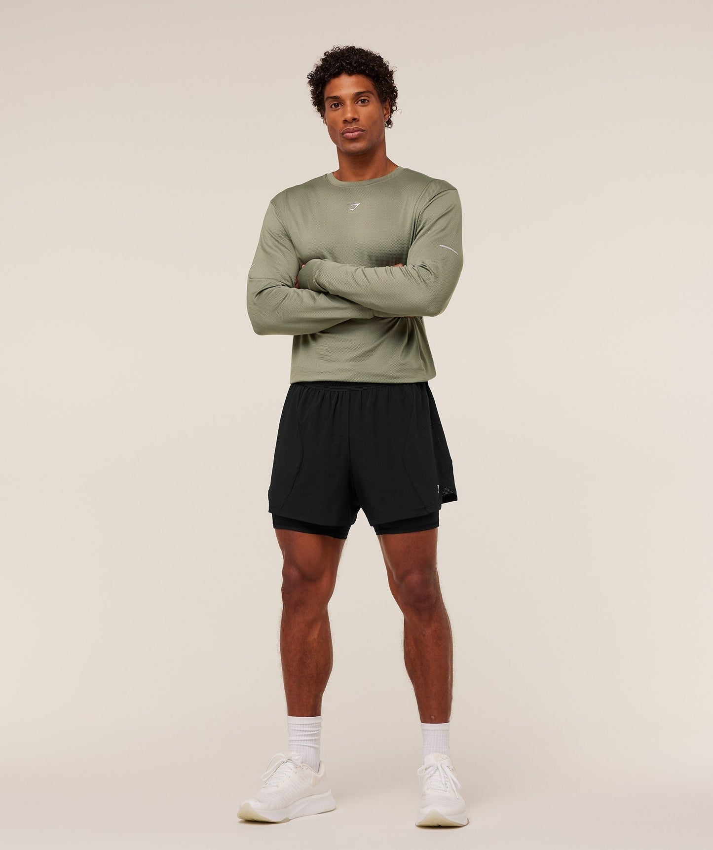 Gymshark Running Long Sleeve T-Shirt - Base Green