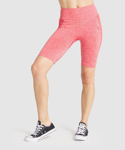 Gymshark Flex Cycling Shorts - Red Marl/Claret