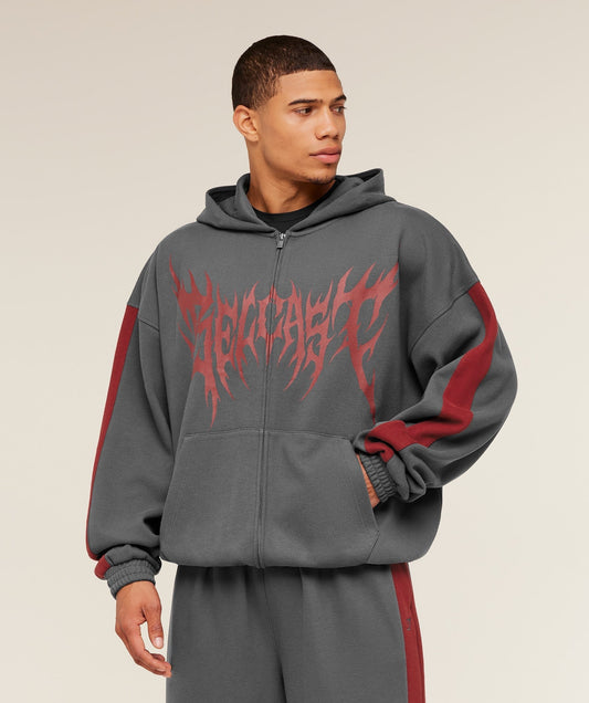 Gymshark x Carlos Belcast Zip Up Hoodie - Grey