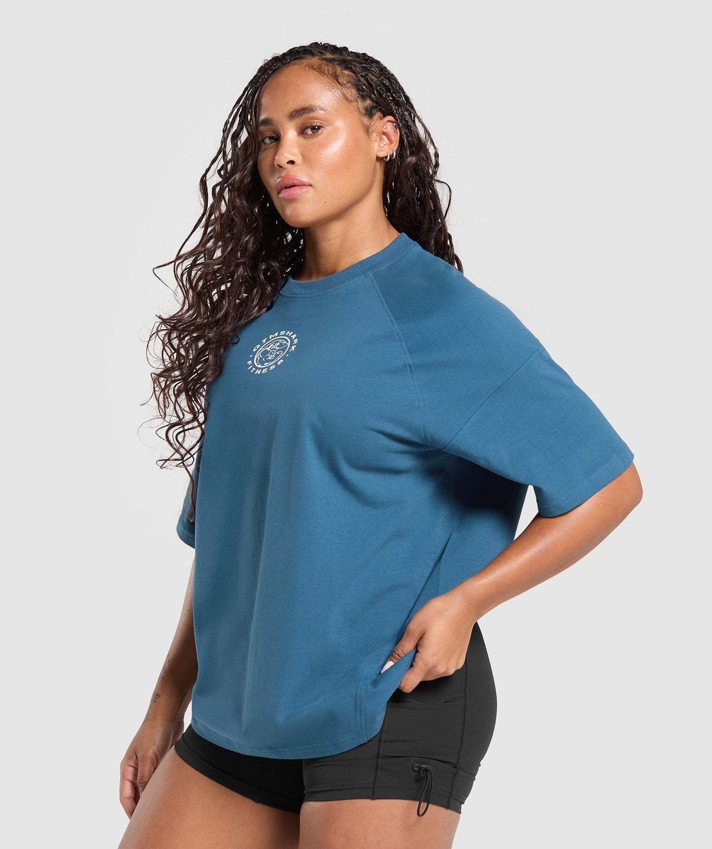 Gymshark Legacy Logo Oversized T-Shirt - Success Blue