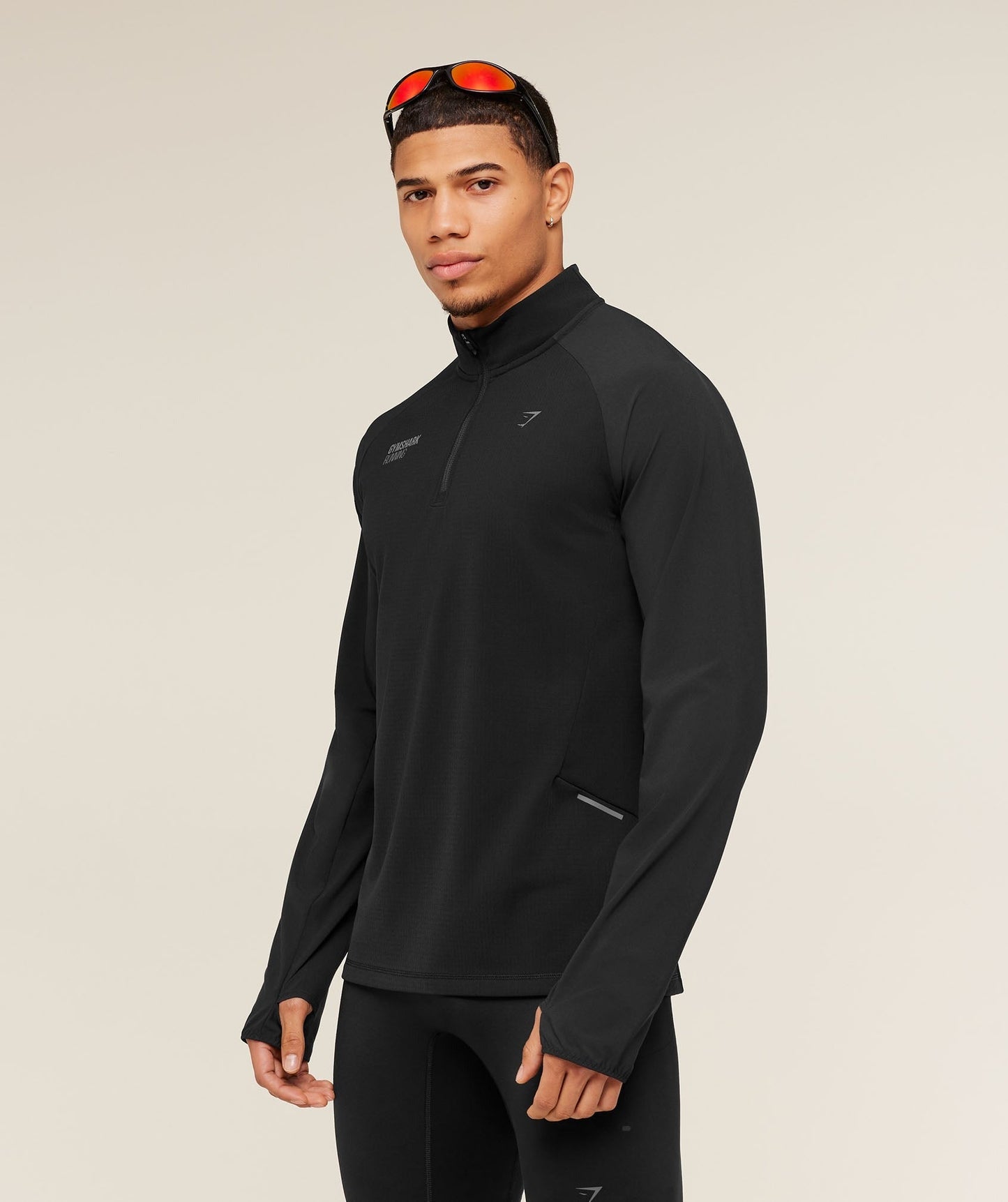 Gymshark Running Elite 1/4 Zip - Black