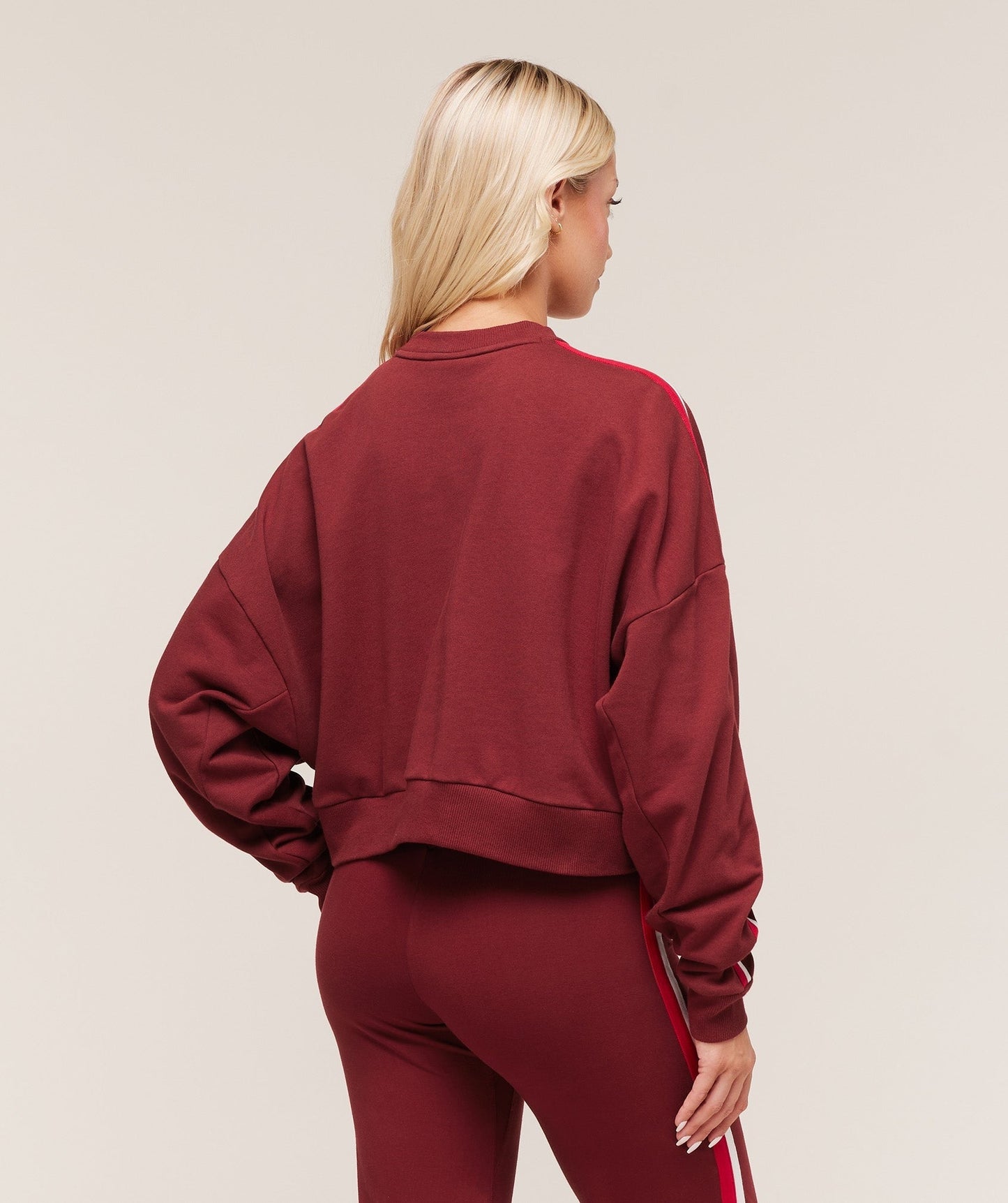 Gymshark Piping Midi Crew Neck - Sets Red/Carmine Red/Soft White