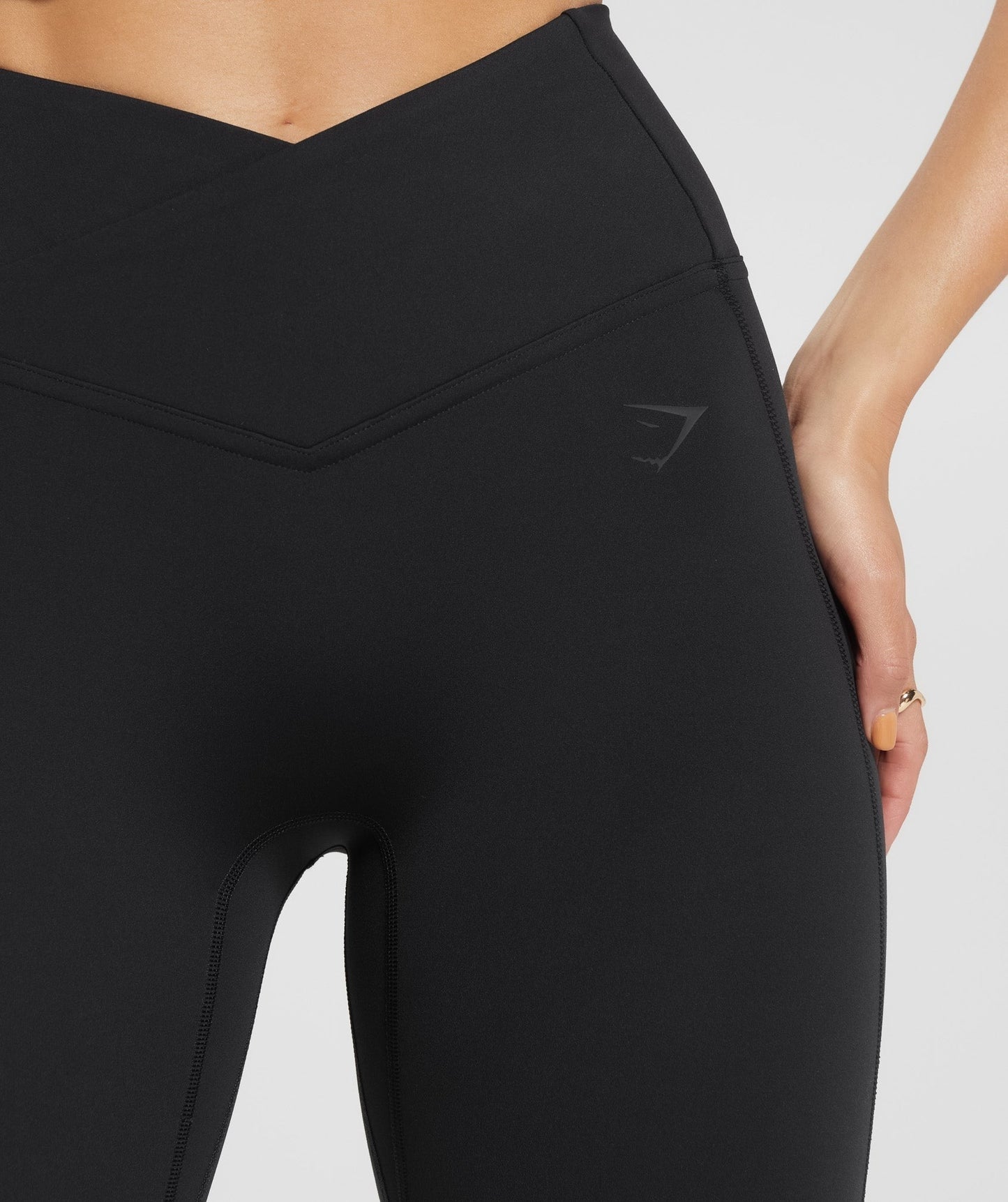 Gymshark Crossover Flared Regular Leggings - Black