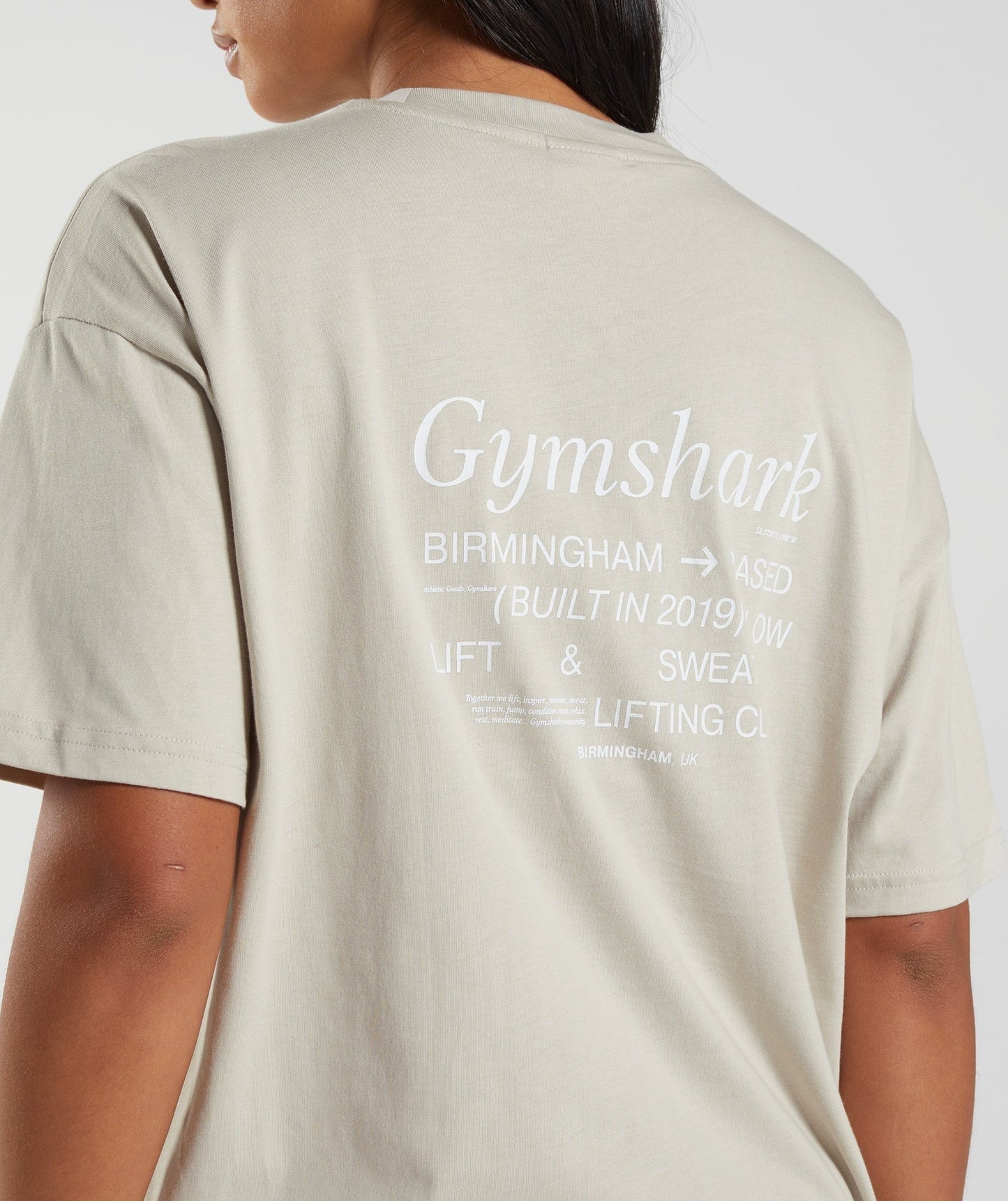 Gymshark Social Club Oversized T-Shirt - Pebble Grey