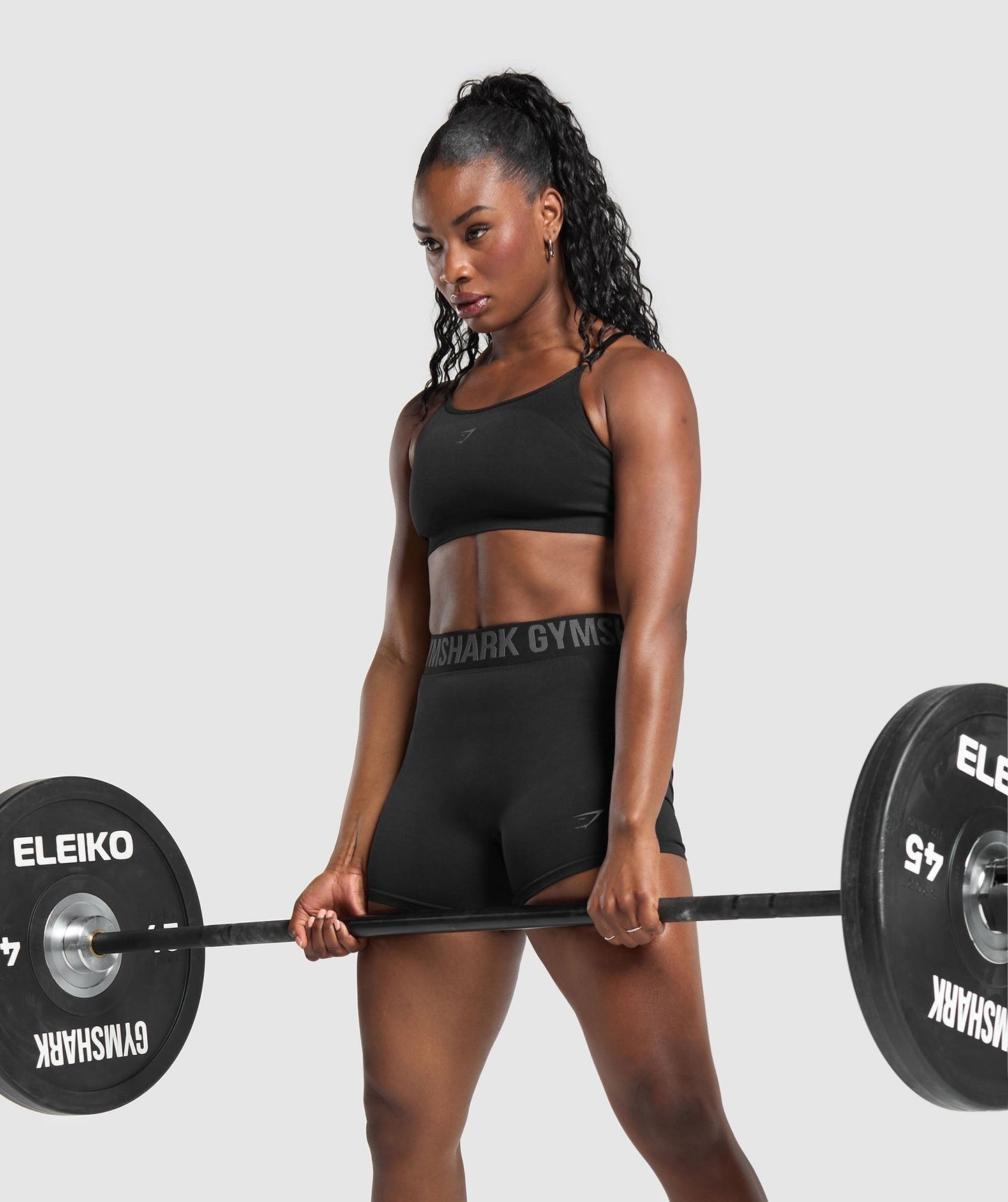 Gymshark Flex Shorts - Black/Charcoal Grey