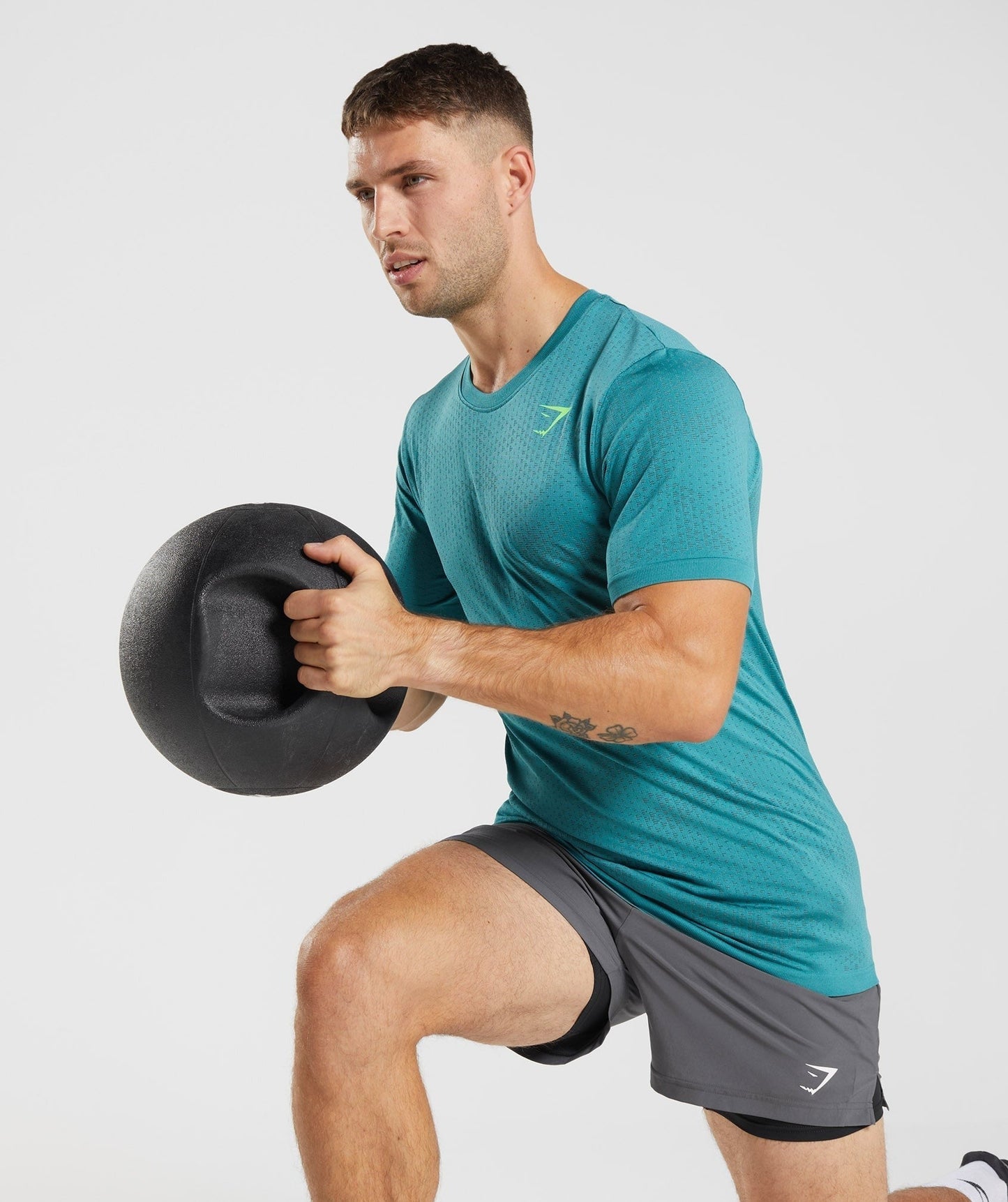 Gymshark Sport Seamless T-Shirt - Slate Blue/Winter Teal