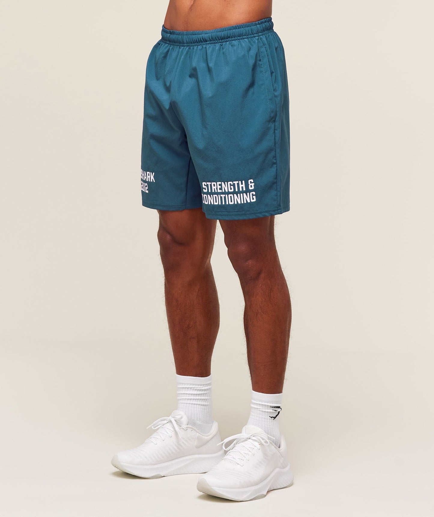 Gymshark S&C Graphic 7" Shorts - Success Blue
