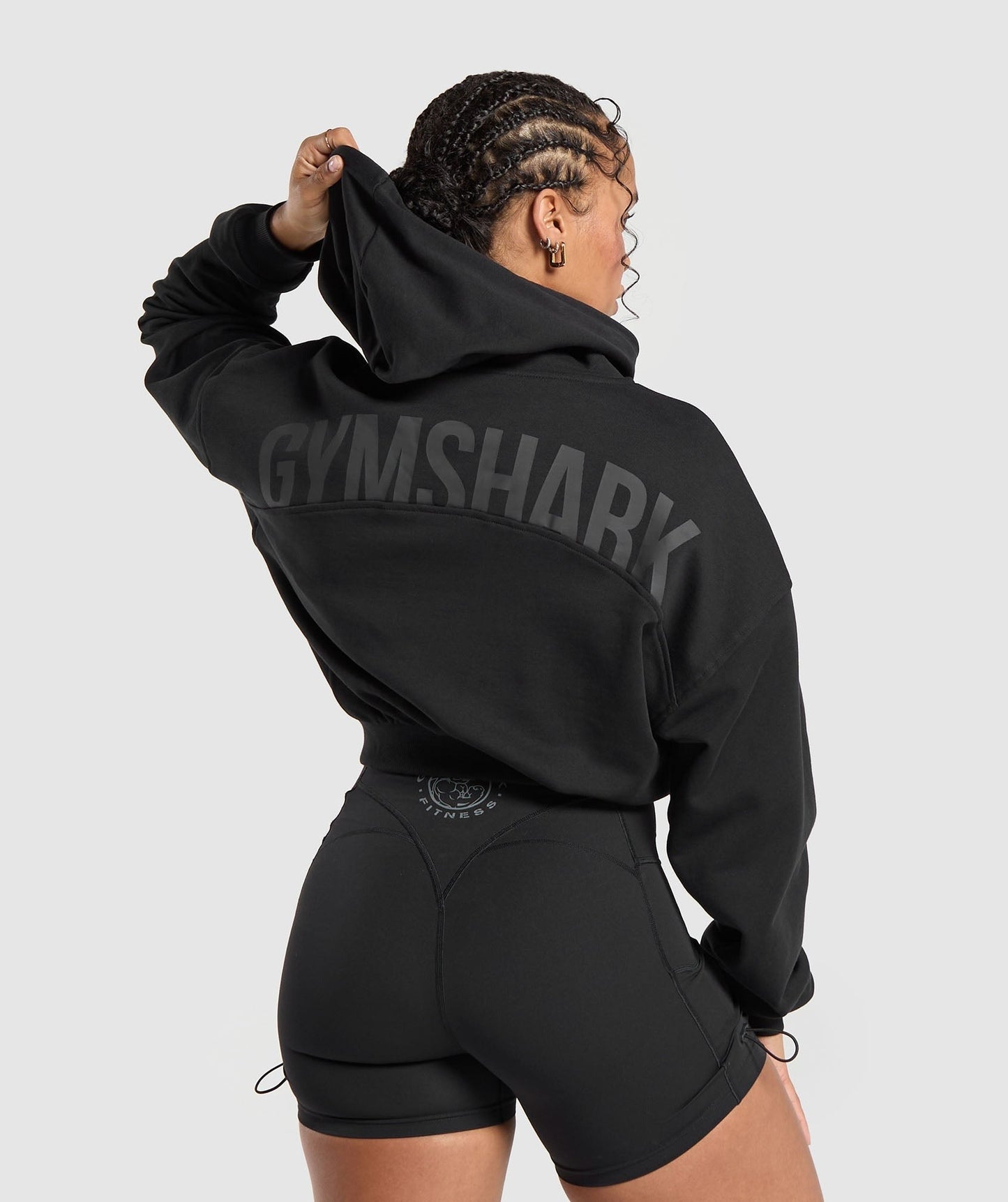 Gymshark Power Midi Zip Hoodie - Black