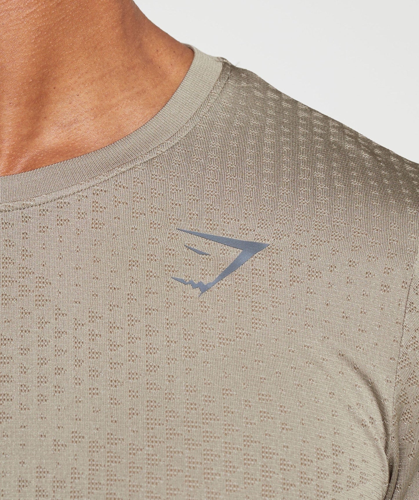 Gymshark Sport Seamless Long Sleeve T-Shirt - Linen Brown/Camo Brown