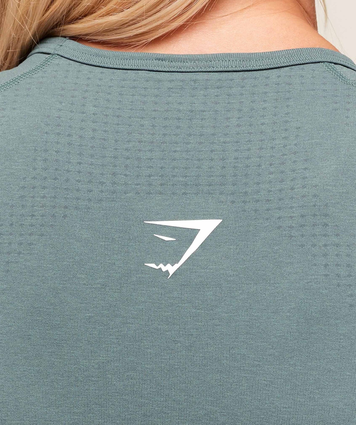 Gymshark Vital Scoop Neck Top - Celeste Blue/Marl