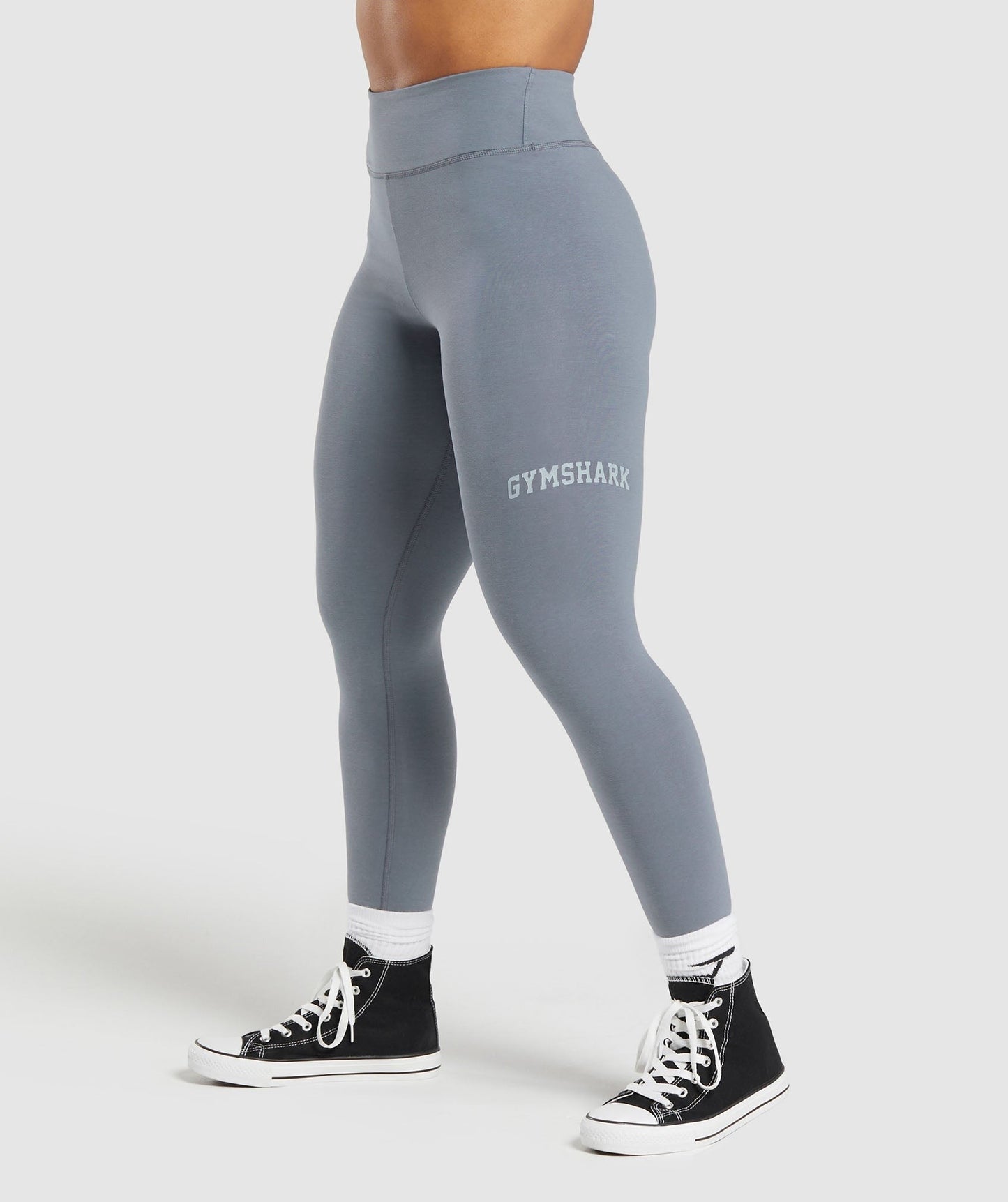 Gymshark Lifting Logo Leggings - Iron Blue
