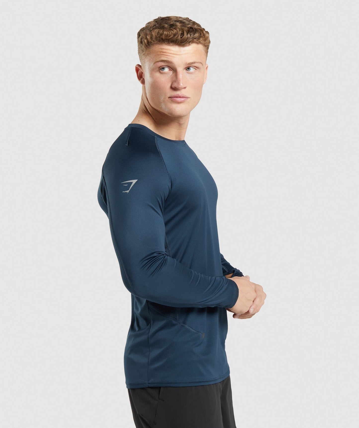 Gymshark Speed Evolve Long Sleeve T-Shirt - Navy