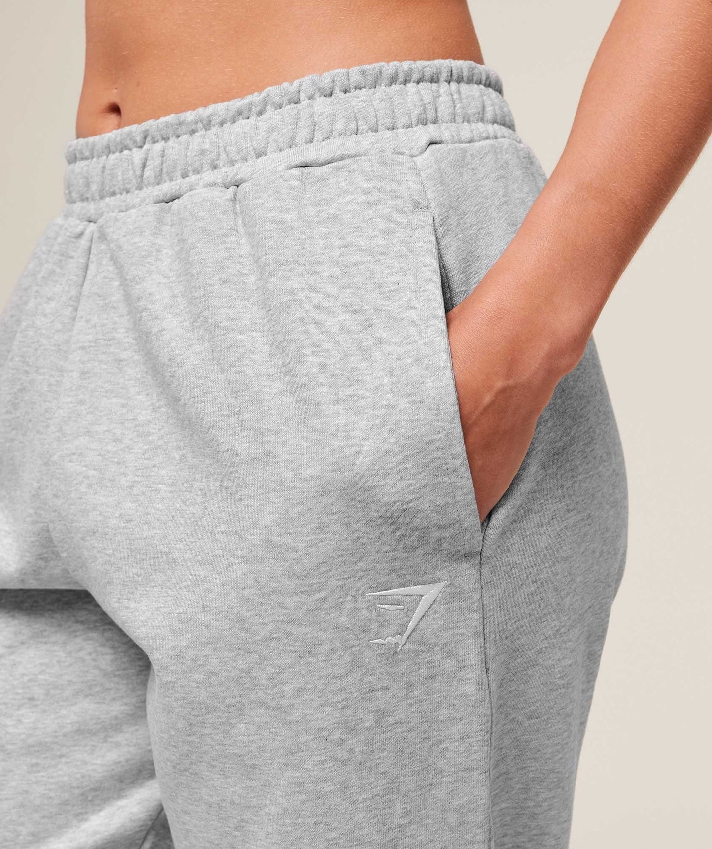 Gymshark Training Fleece Short Jogger - Light Grey Core Marl