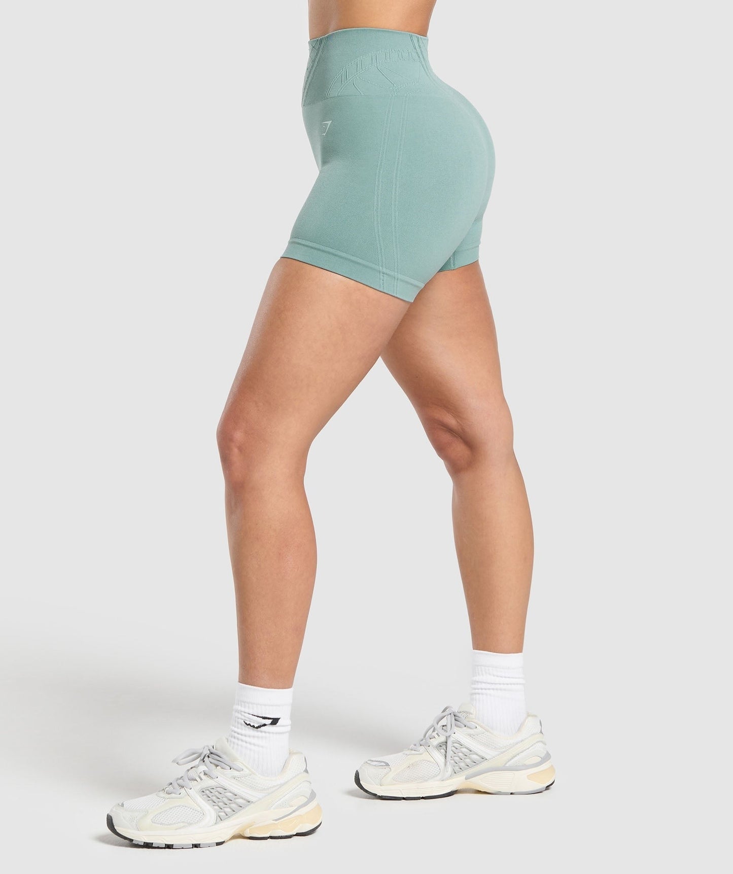 Gymshark Corset Seamless Shorts - Celeste Blue
