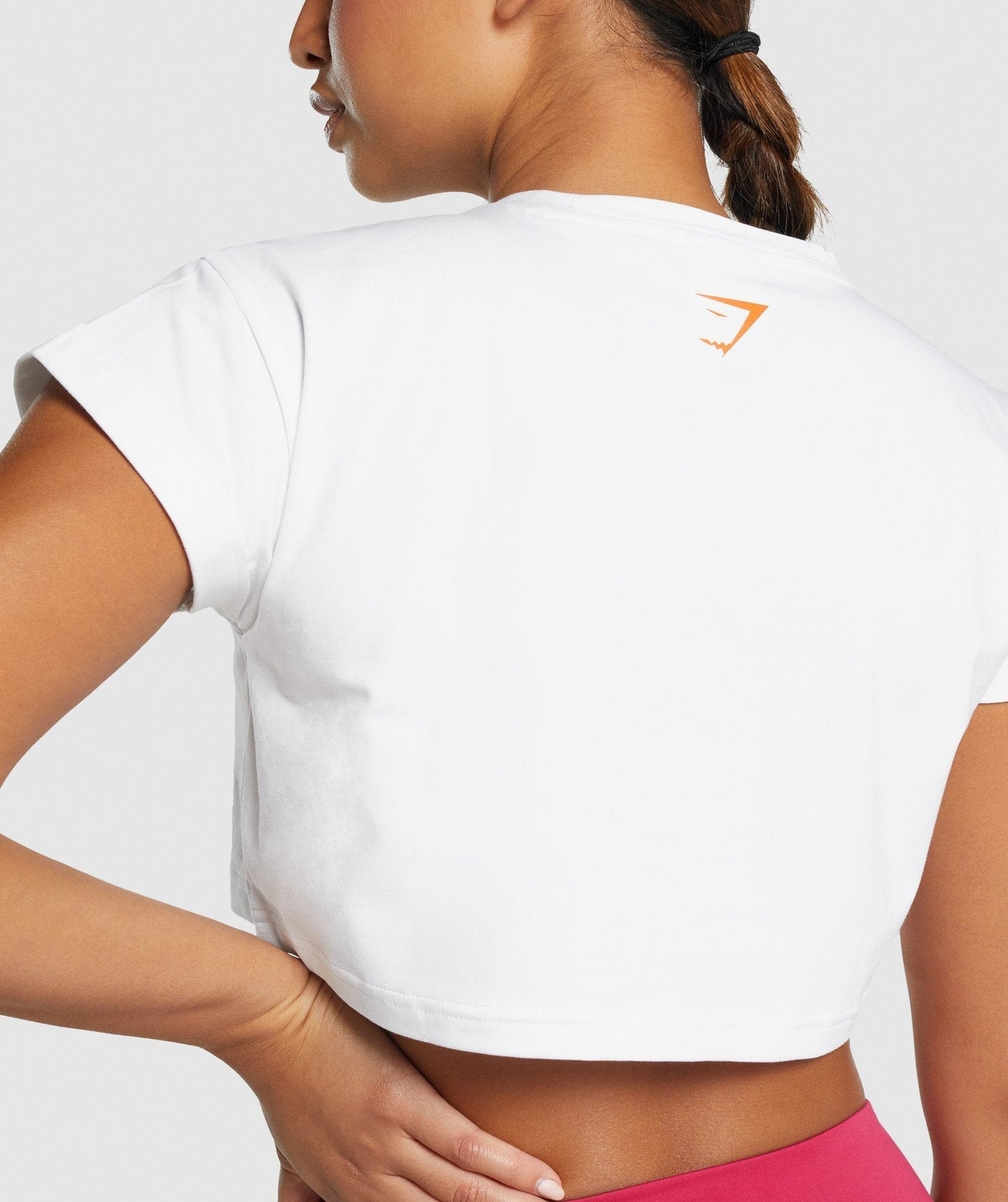 Gymshark Animal Graphic Infill Crop Tee - White