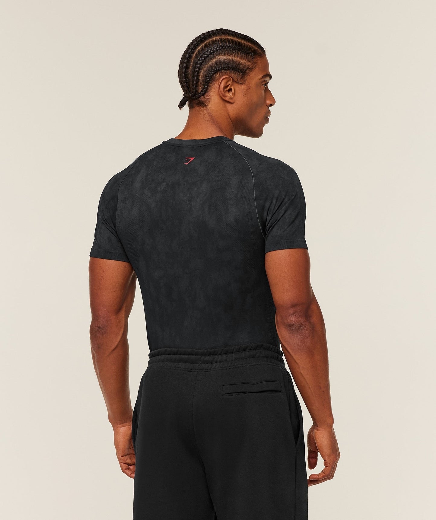 Gymshark Grunge Seamless T-Shirt - Black/Grey