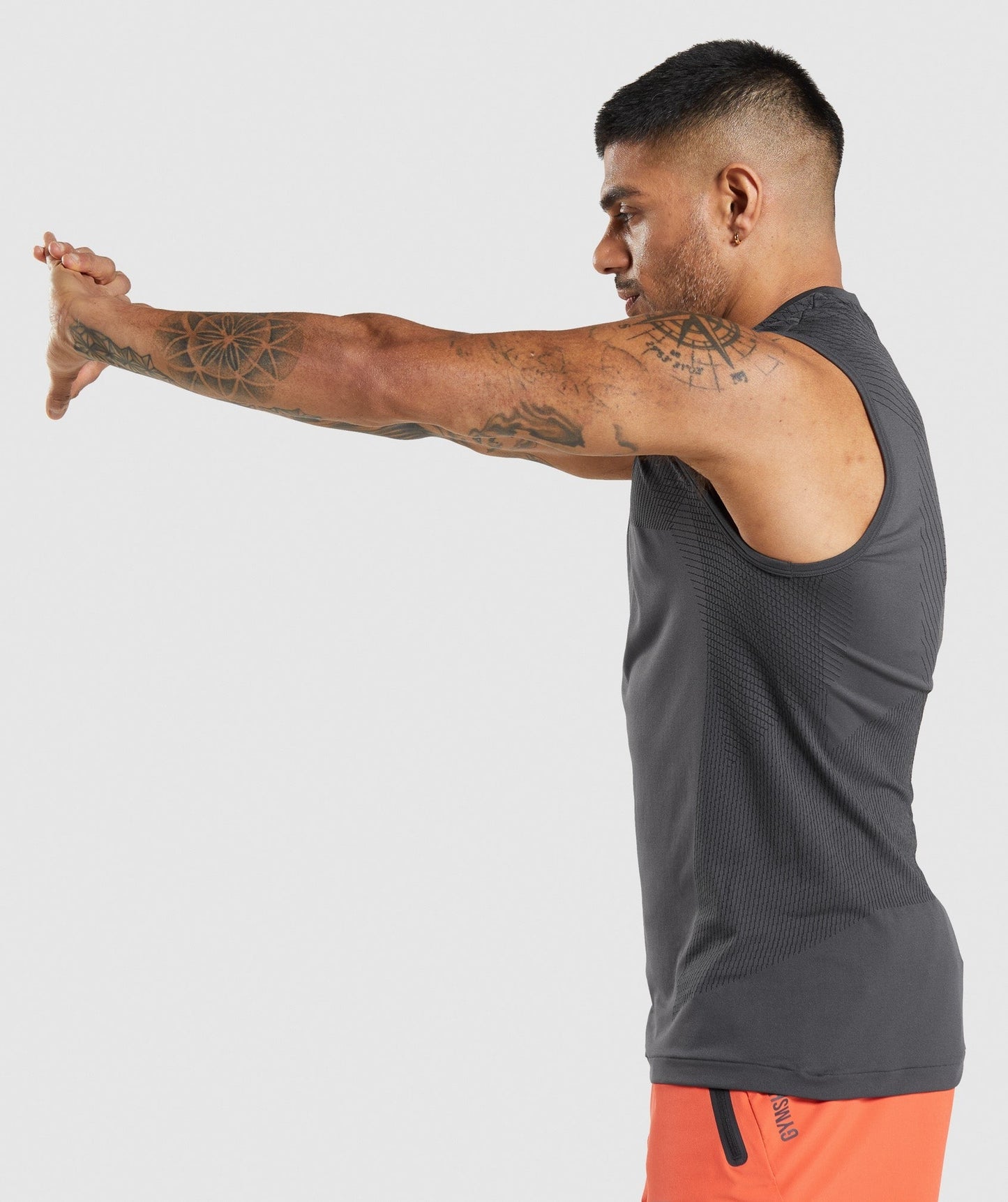 Gymshark Apex Seamless Tank - Onyx Grey/Black