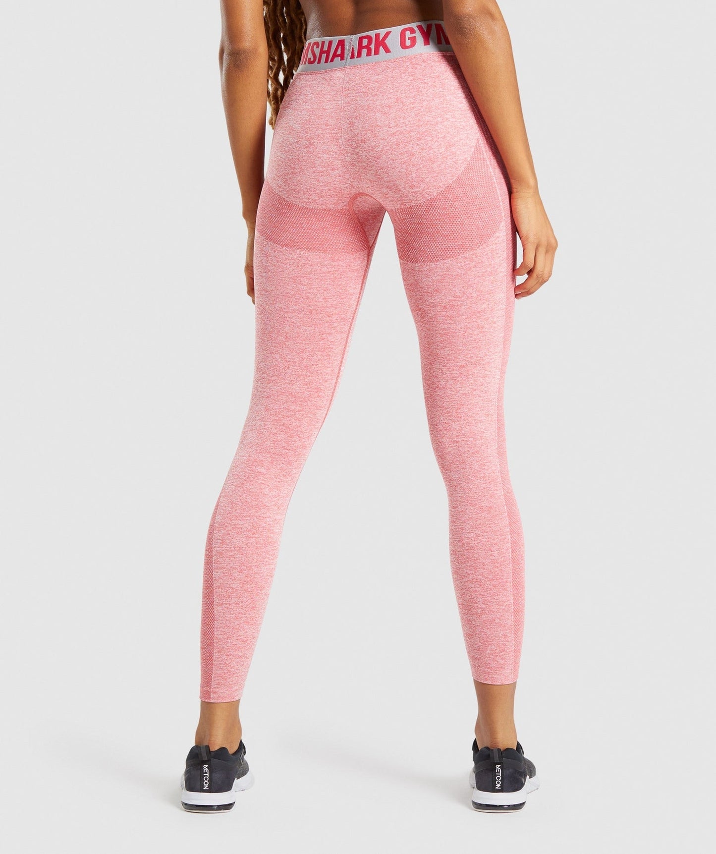 Gymshark Flex Low Rise Leggings - Red Marl/Light Grey