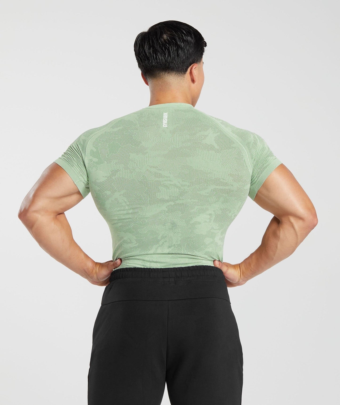 Gymshark Geo Seamless T-Shirt - Flora Green/Willow Green