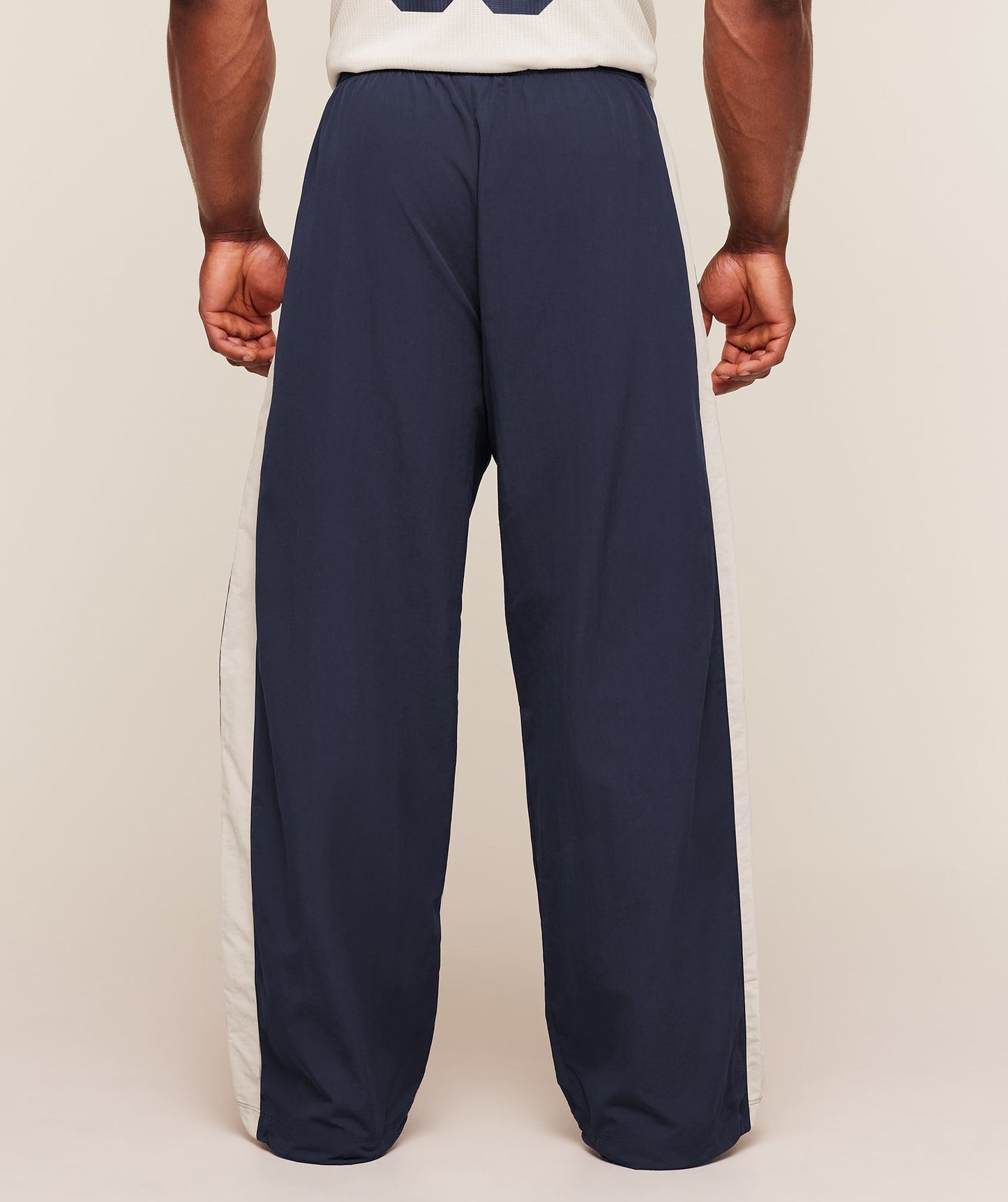 Gymshark Retro Collegiate Track Pants - Heavy Blue/Tinted White